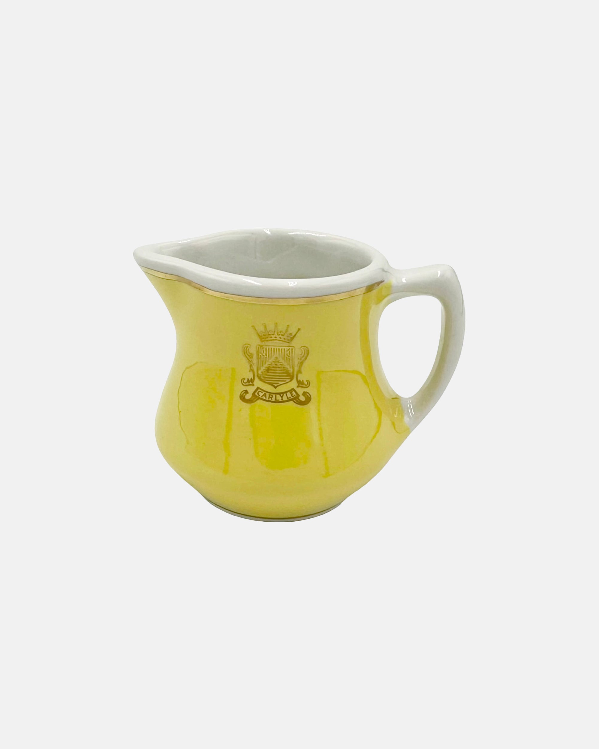 Vintage The Carlyle Hotel NYC Yellow Ceramic Creamer