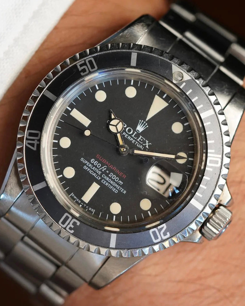Rolex Feet First Red Submariner Ref 1680 Unpolished