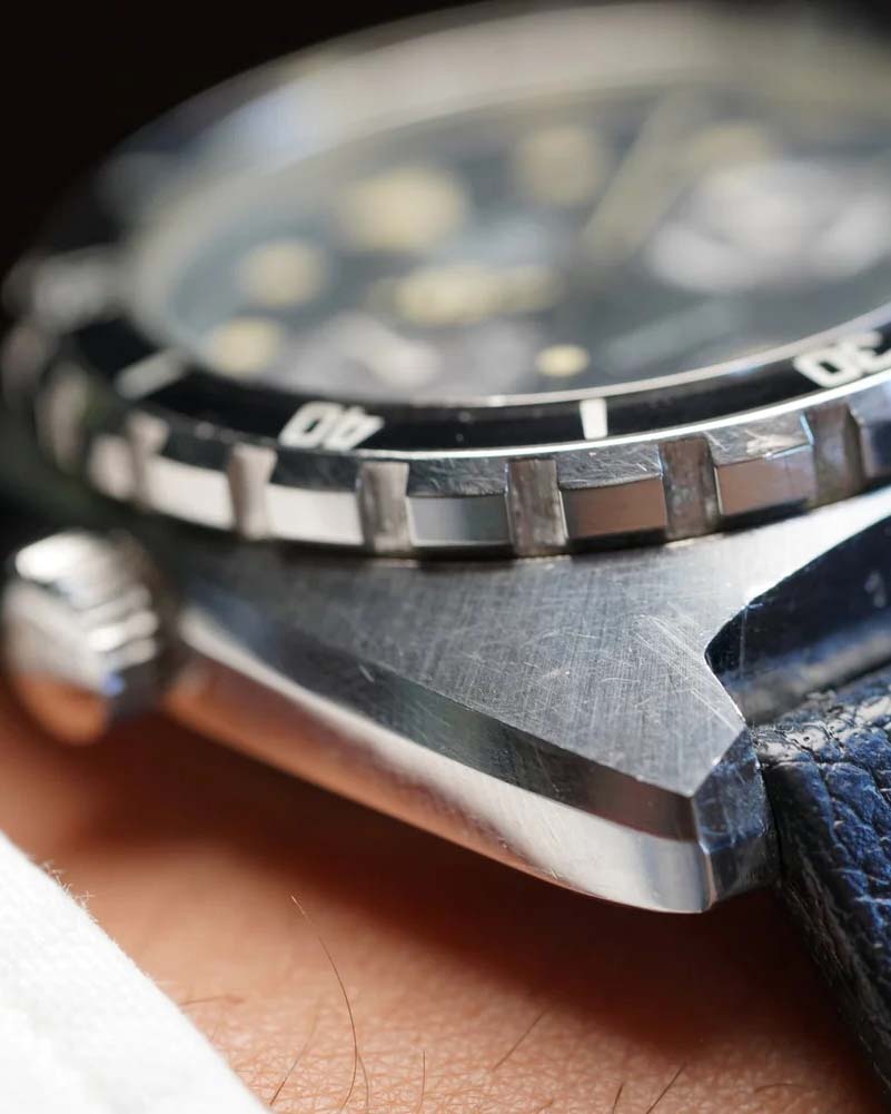 Heuer Autavia 11063P Diver 100 Unpolished w/ Box