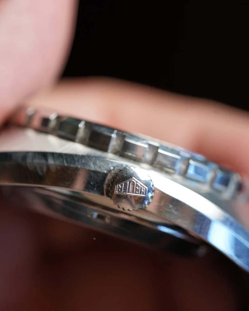 Heuer Autavia 11063P Diver 100 Unpolished w/ Box