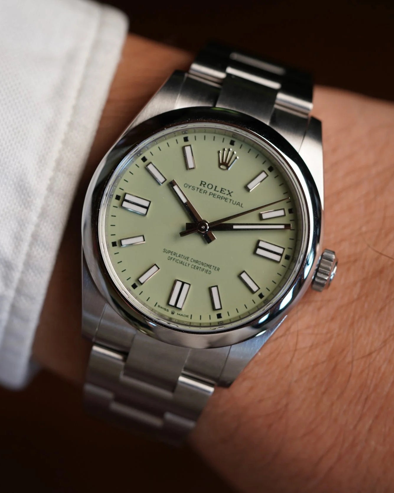 Rolex Pistachio 41MM Oyster Perpetual Ref 134300 Full Set Brand New