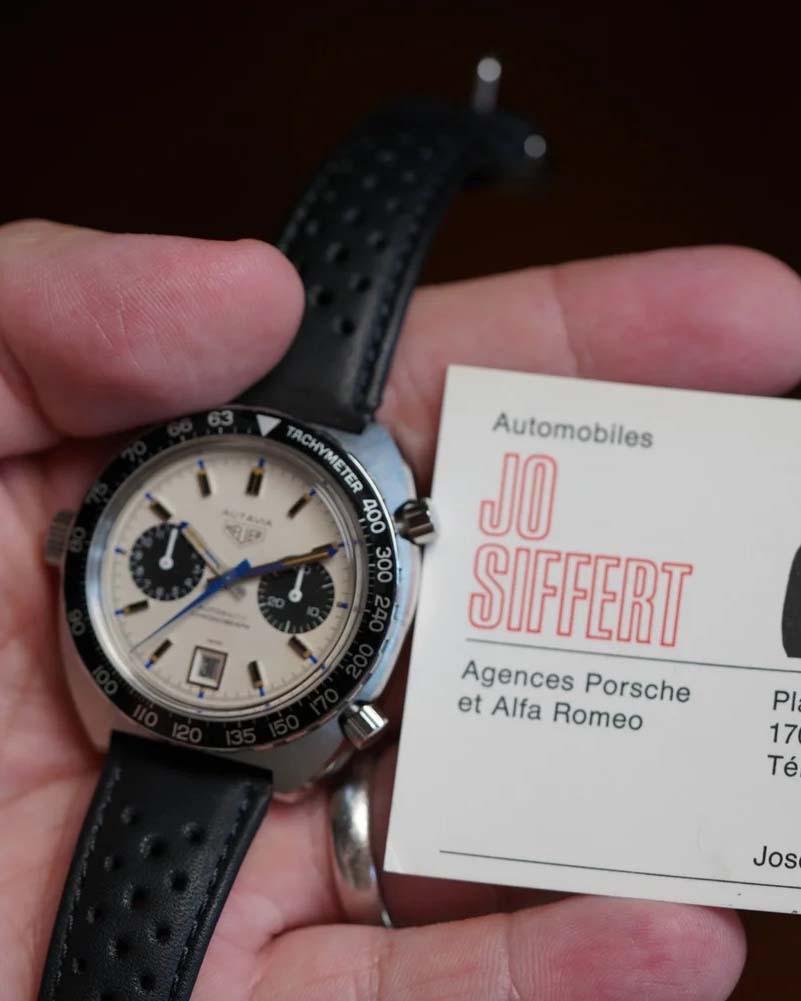 Heuer Autavia 1163T “Siffert” 4th Execution w/ Jo Siffert Card