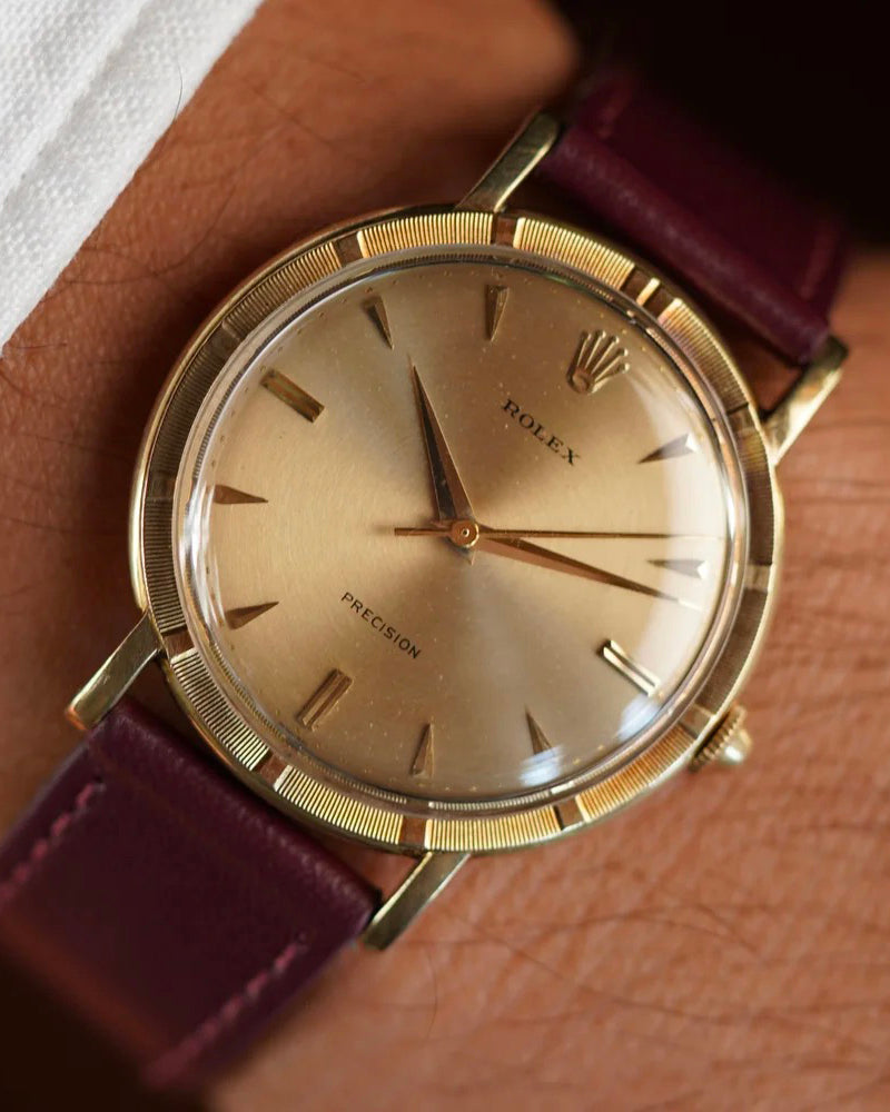 Rolex Precision Ref. 8952 in 18K YG Unpolished