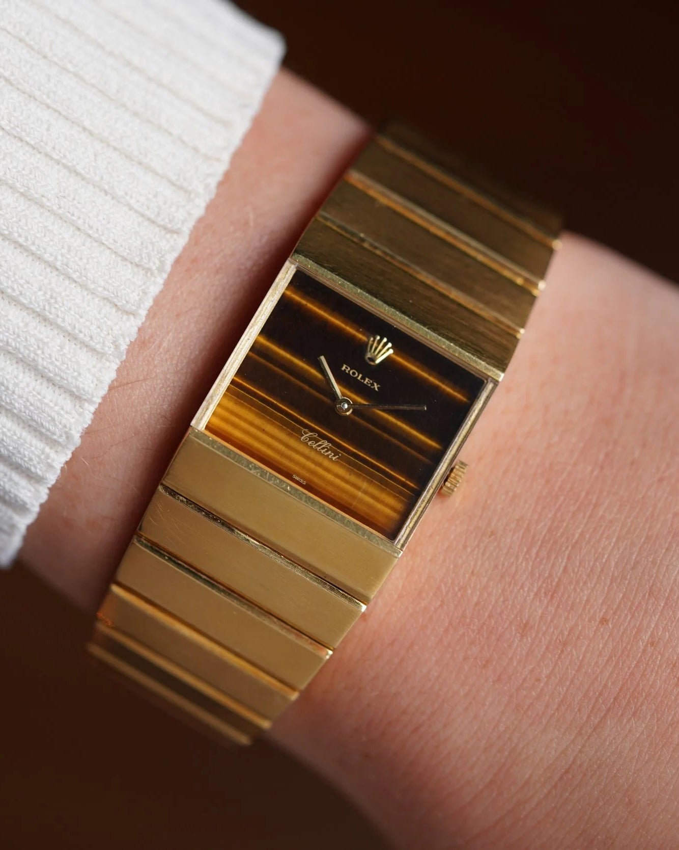 Rolex Tiger Eye Dial Midas Reference 4314 in 18K Yellow Gold w/ Papers