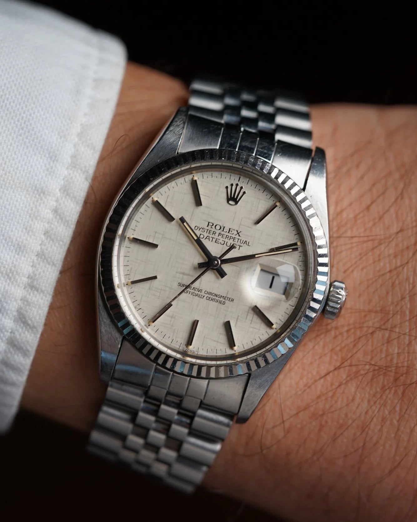 Rolex Datejust Linen Ref 16234 Unpolished