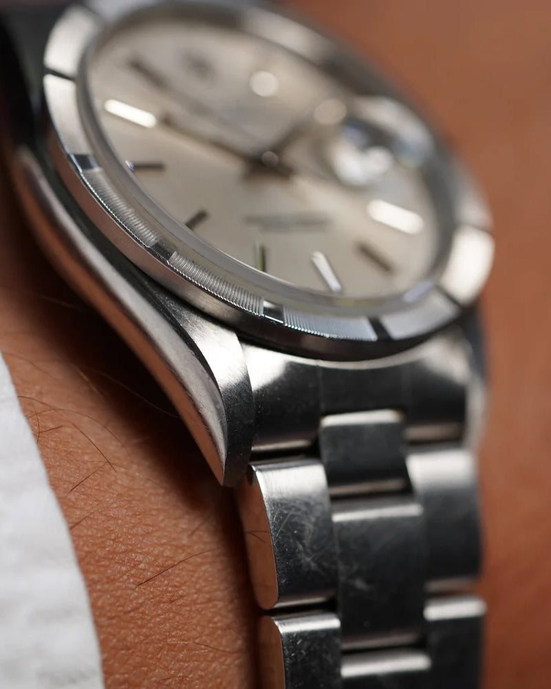 Rolex Date Silver Dial Reference 15210 Unpolished