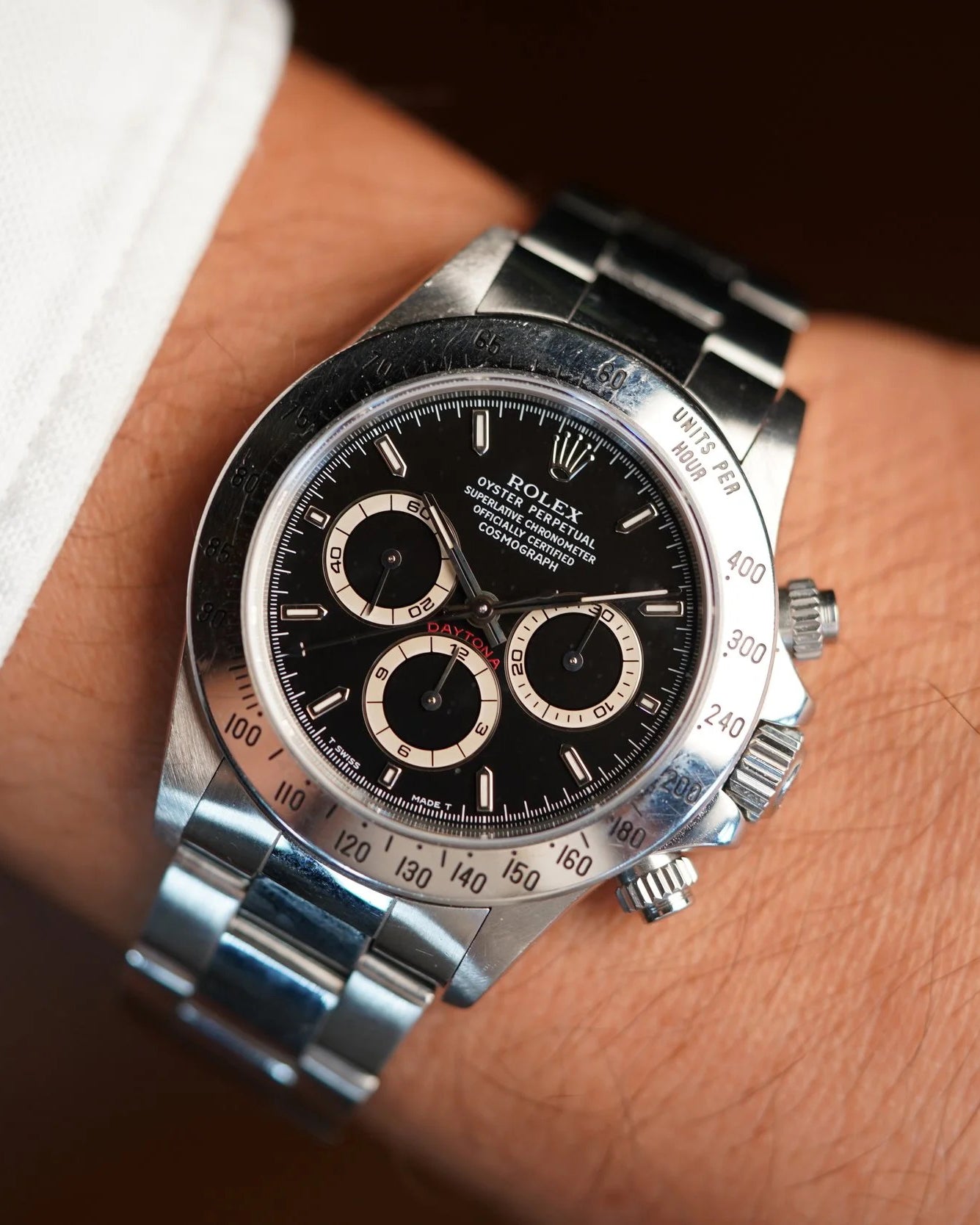 Rolex Zenith Daytona 16520 Black Dial Unpolished w/ Box & Booklet