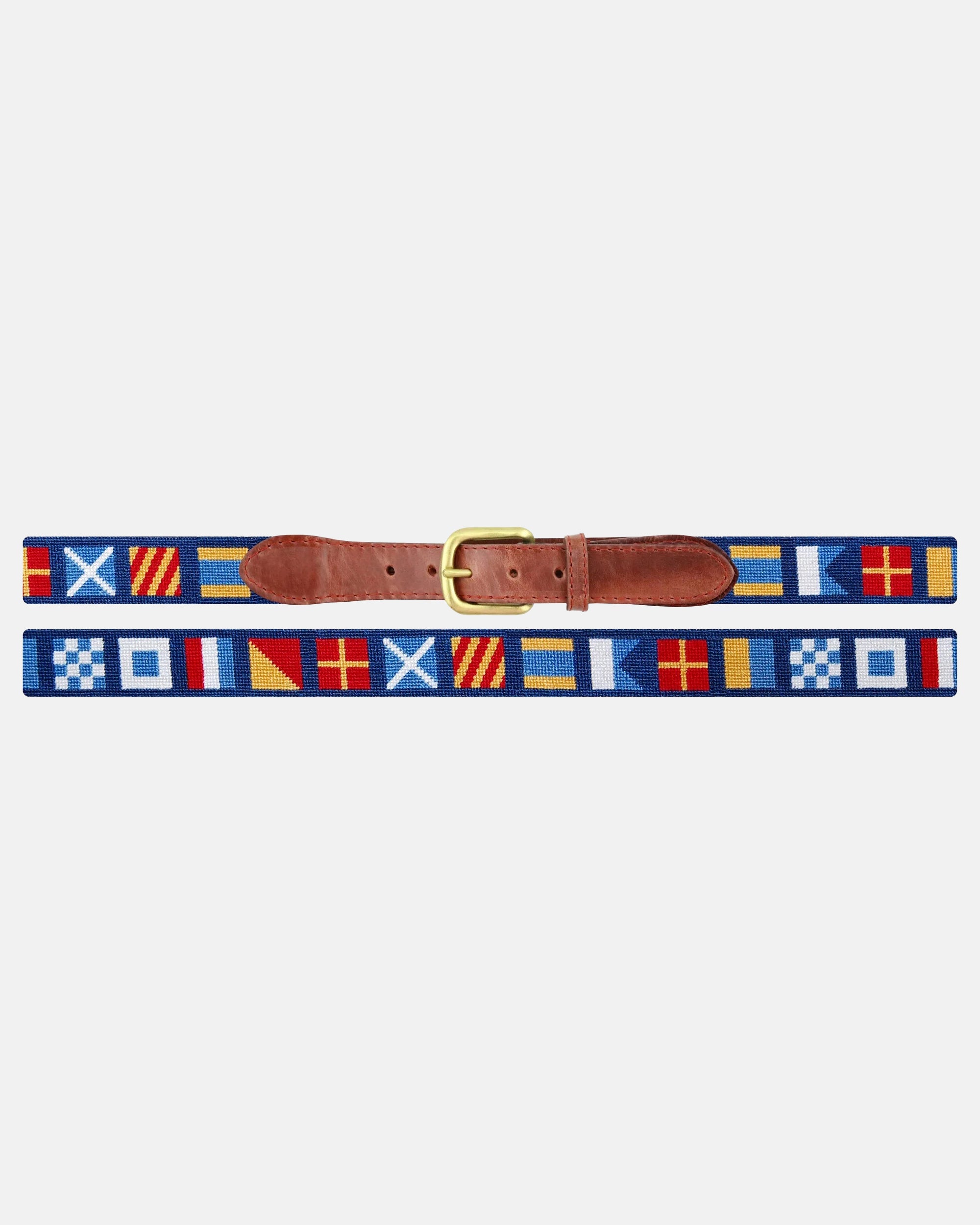 Dark 'N' Stormy Navy Needlepoint Belt