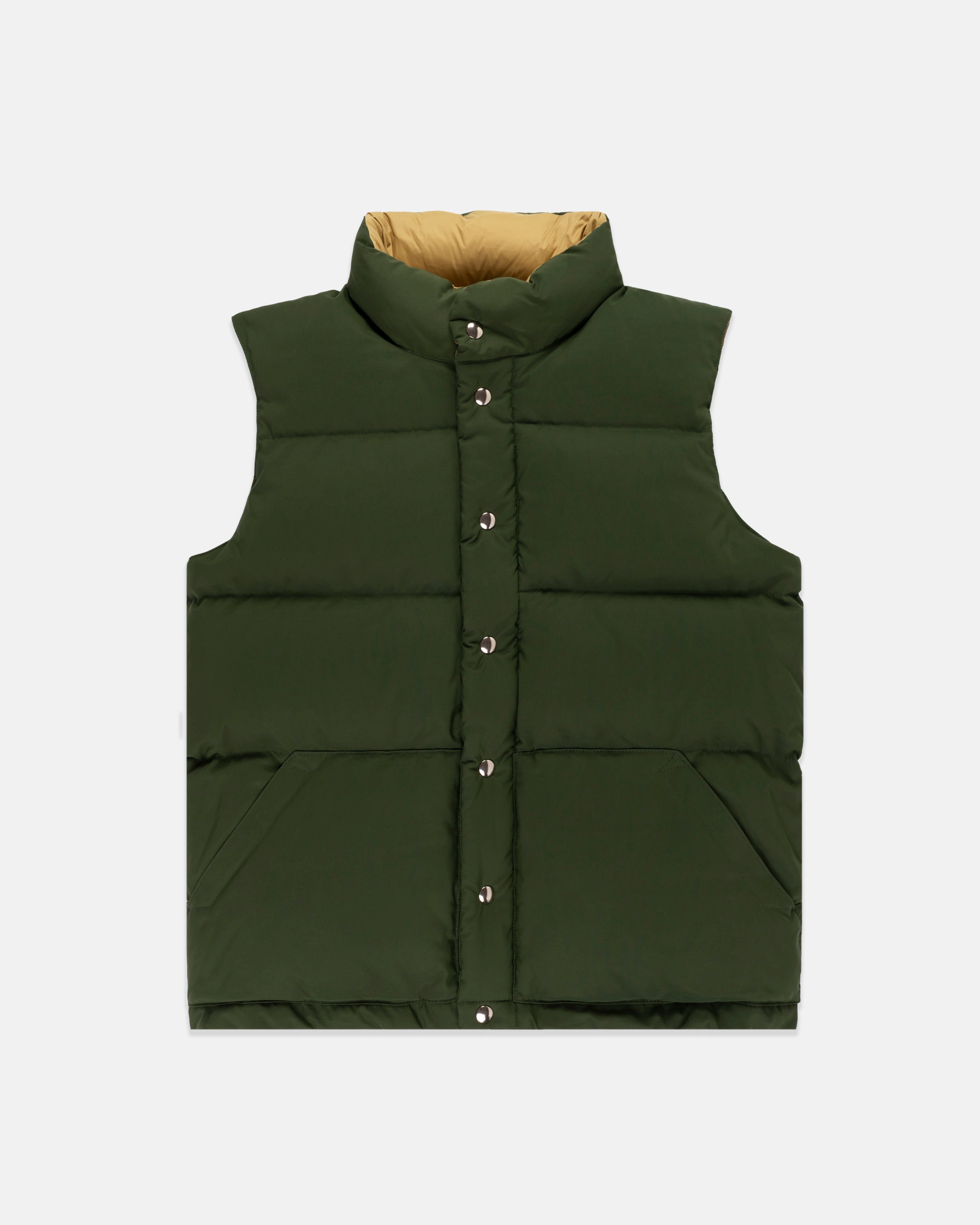 Made-in-USA Olive Crescent Down Works Italian Vest
