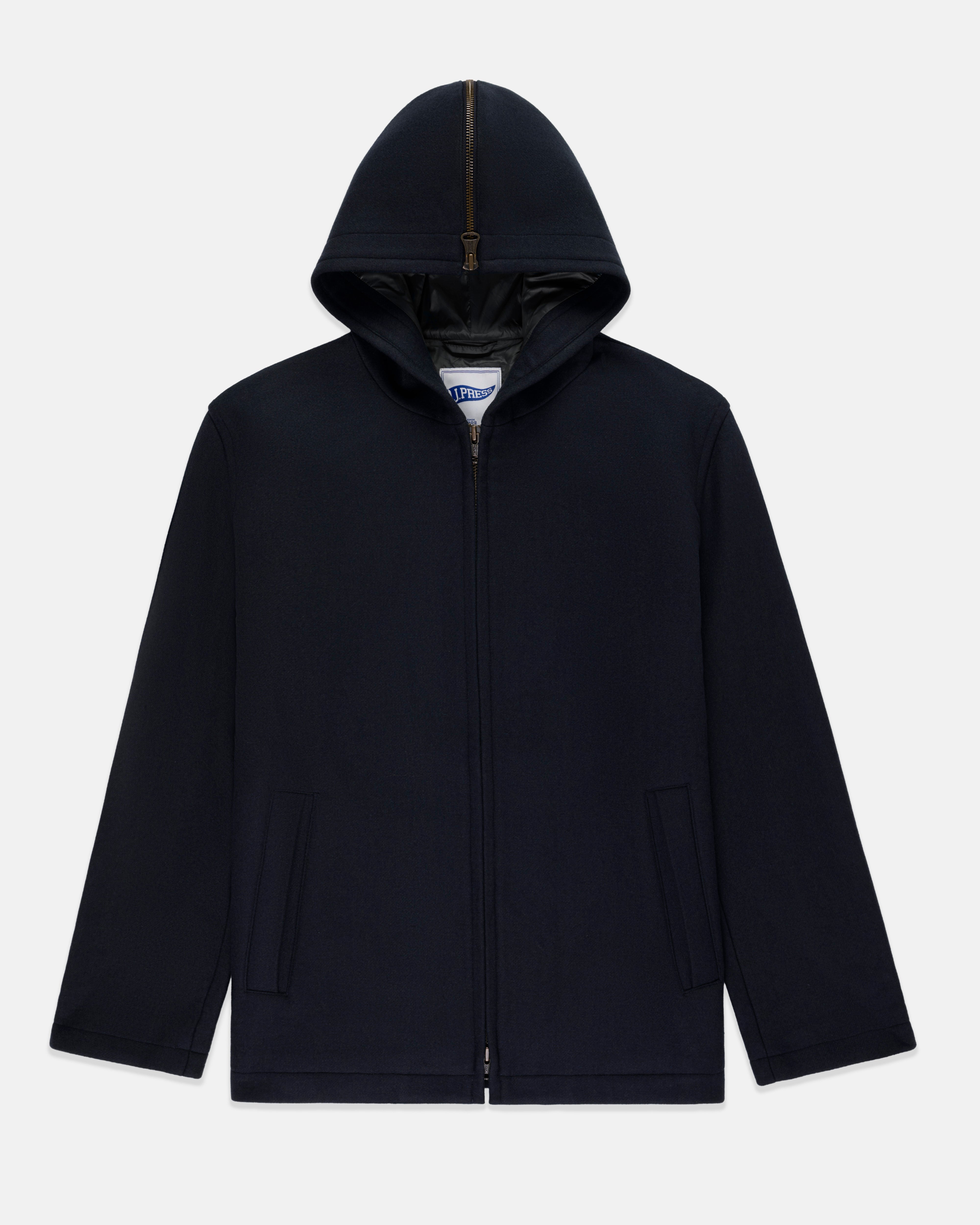 Navy Melton Wool Zermatt Coat