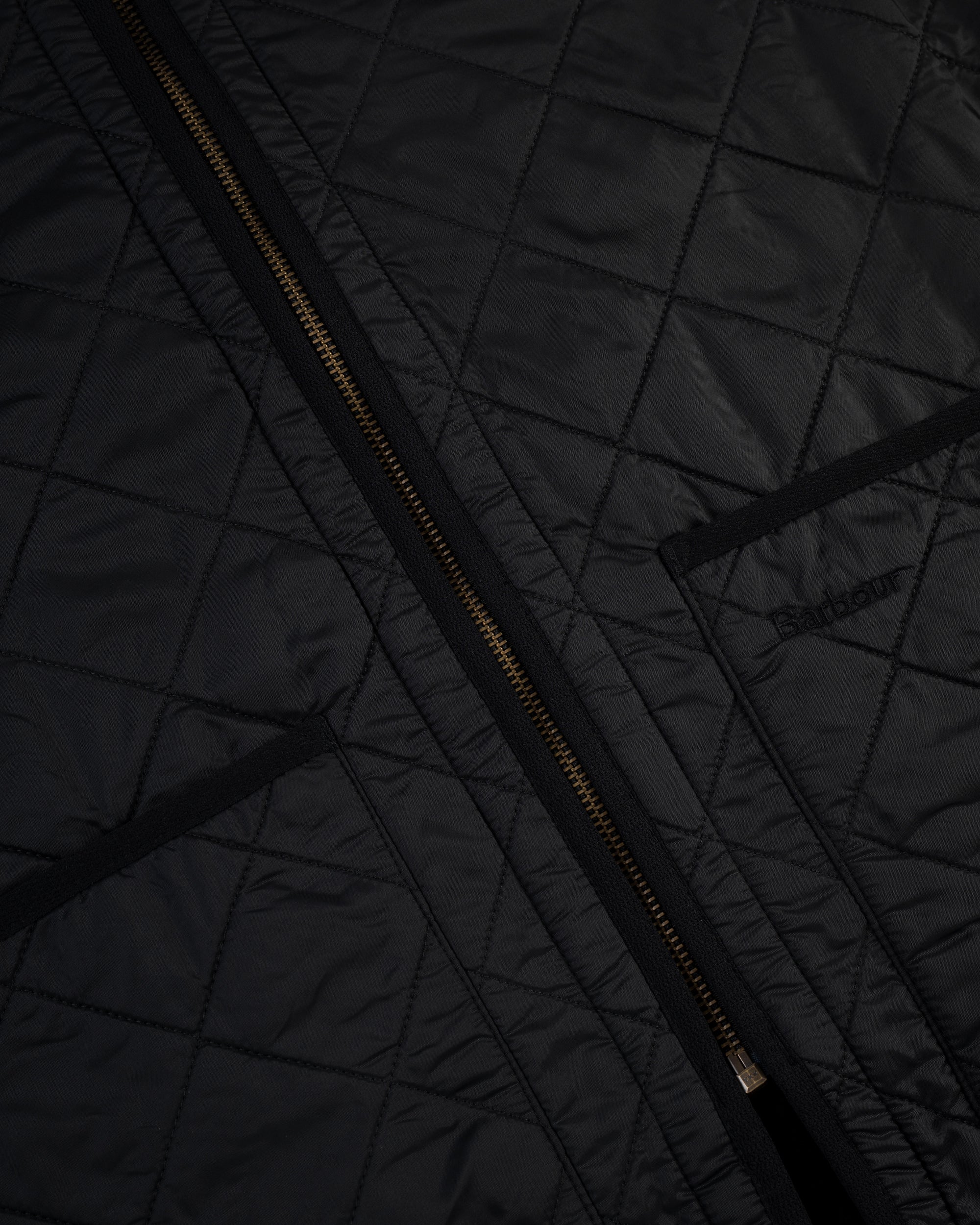 Barbour Black Polarquilt Zip-In Waistcoat Liner