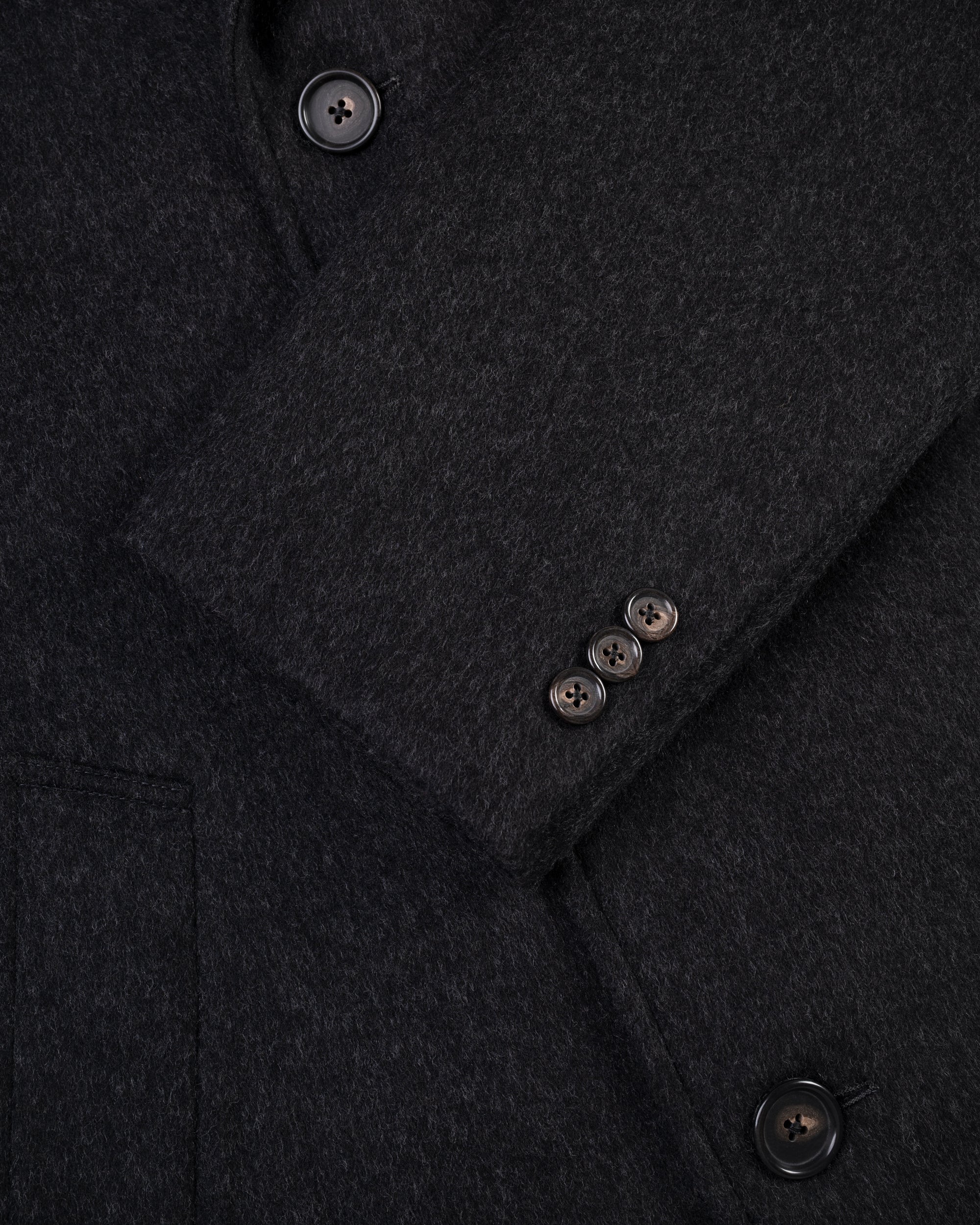 Made-in-USA Charcoal Wool/Cashmere Topcoat