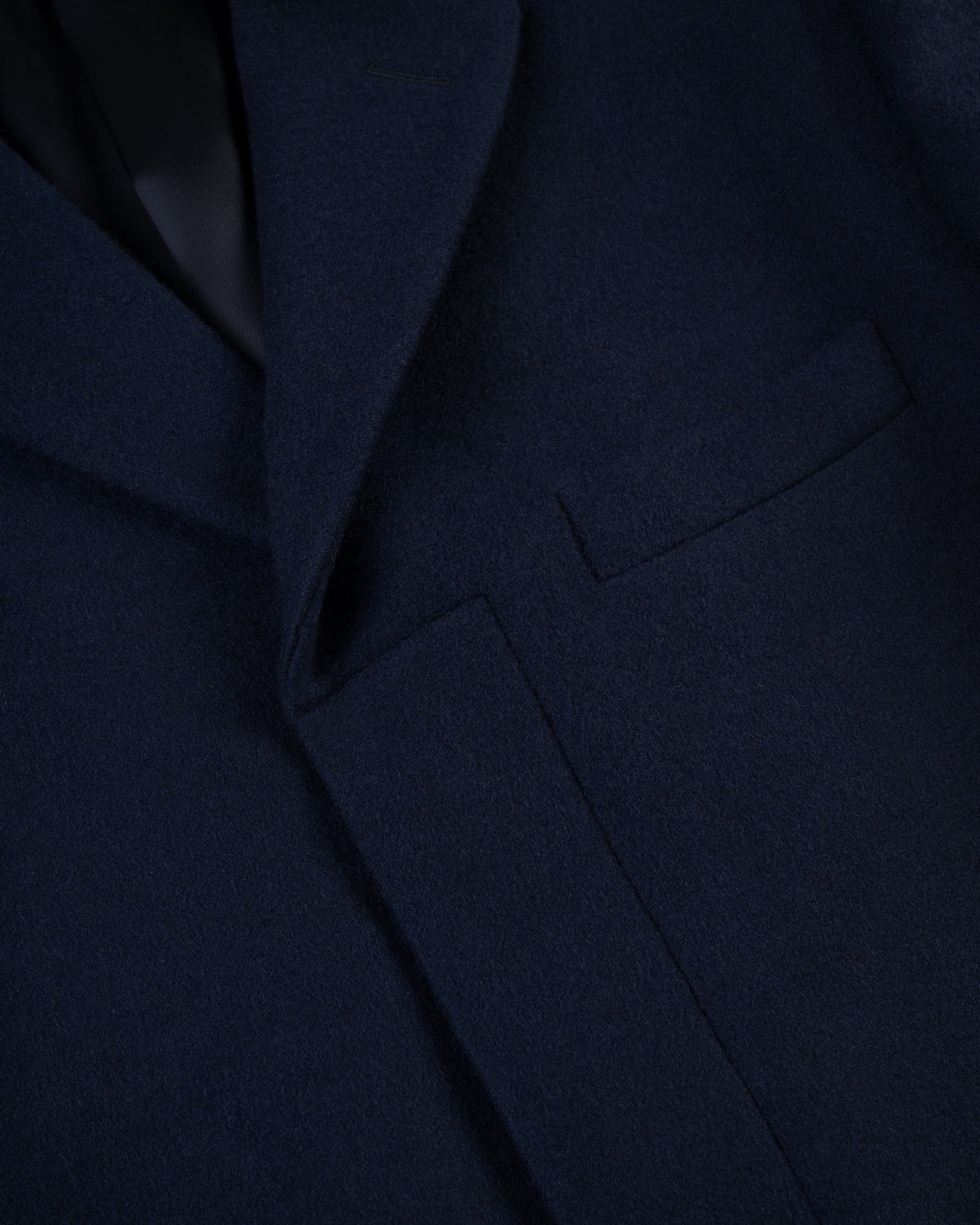 Made-in-USA Navy Cashmere Topcoat
