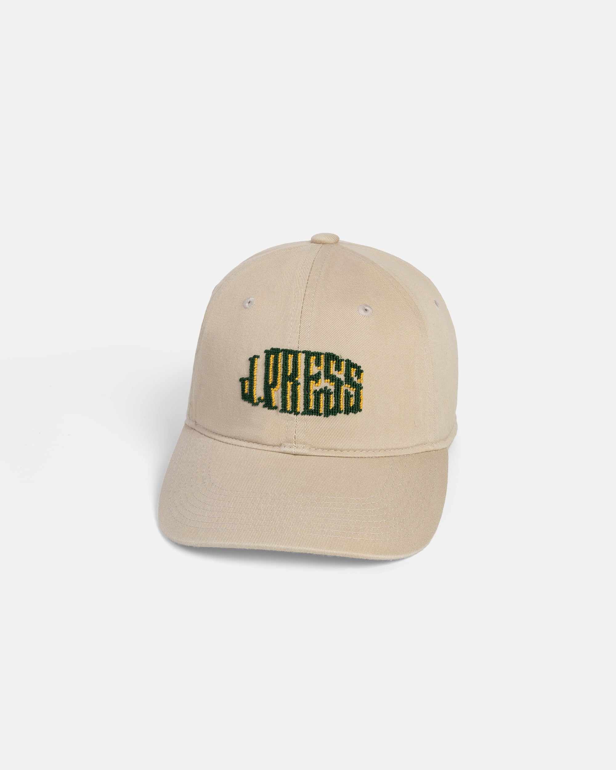 J. Press Green on Stone Needlepoint Hat