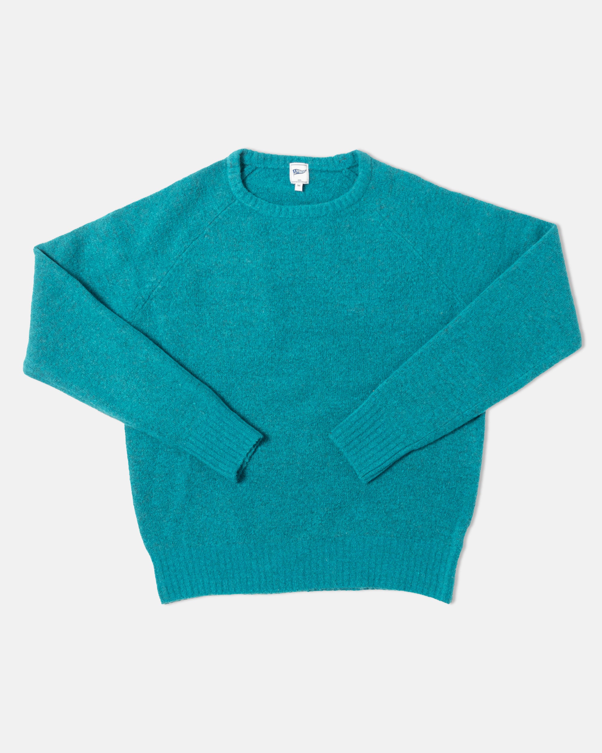 Solid Turquoise Crewneck Sweater - Trim Fit