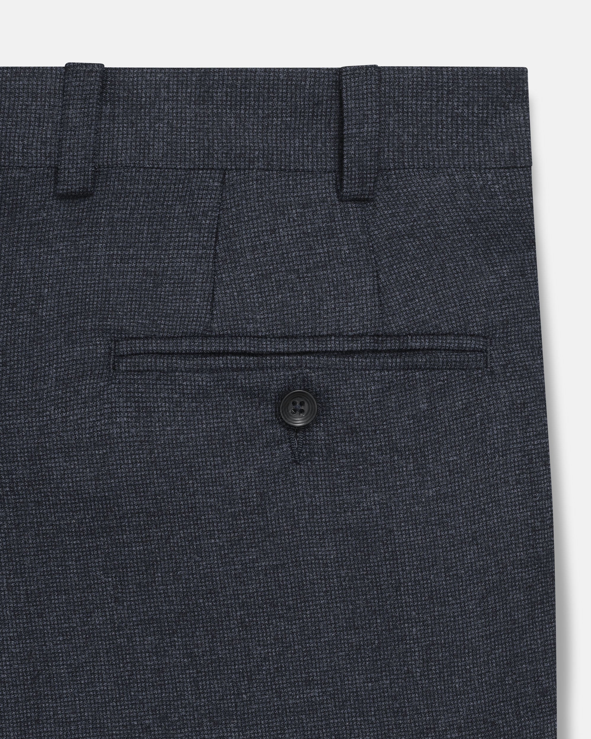 Made-in-Canada Blue Ticweave Wool Trouser