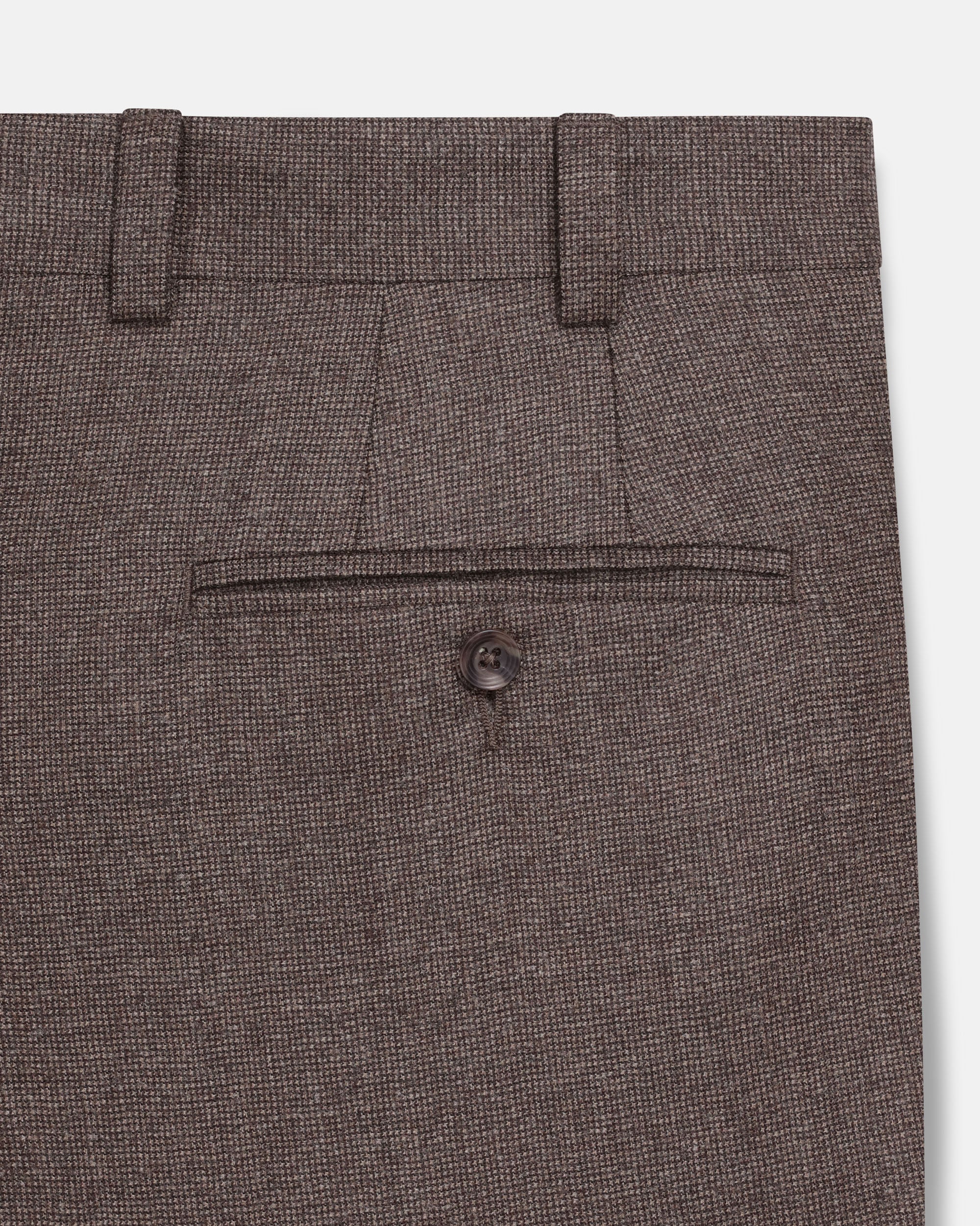 Made-in-Canada Tan Ticweave Wool Trouser