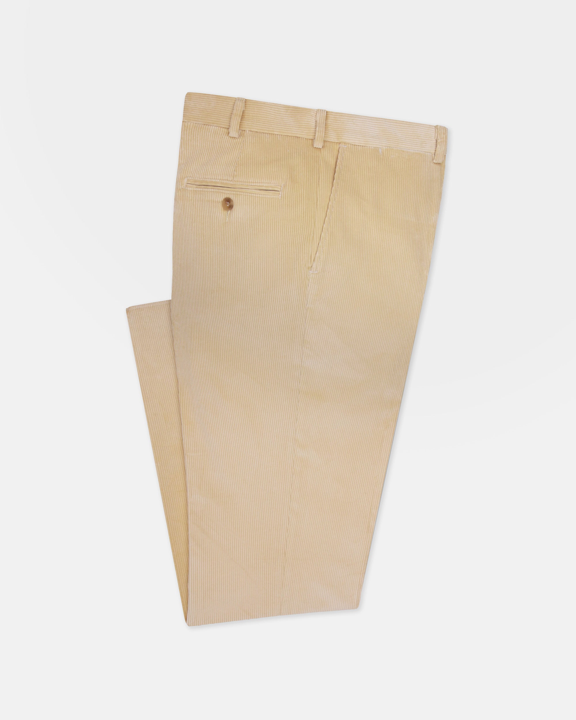 Made-in-USA Light Tan Wide Wale British Corduroy Pant