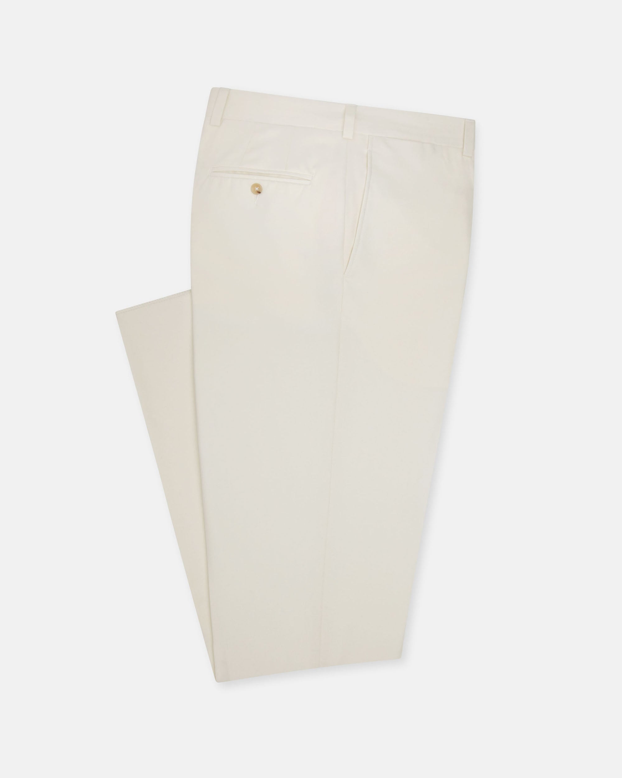 Made-in-Canada White Wool Flannel Trouser