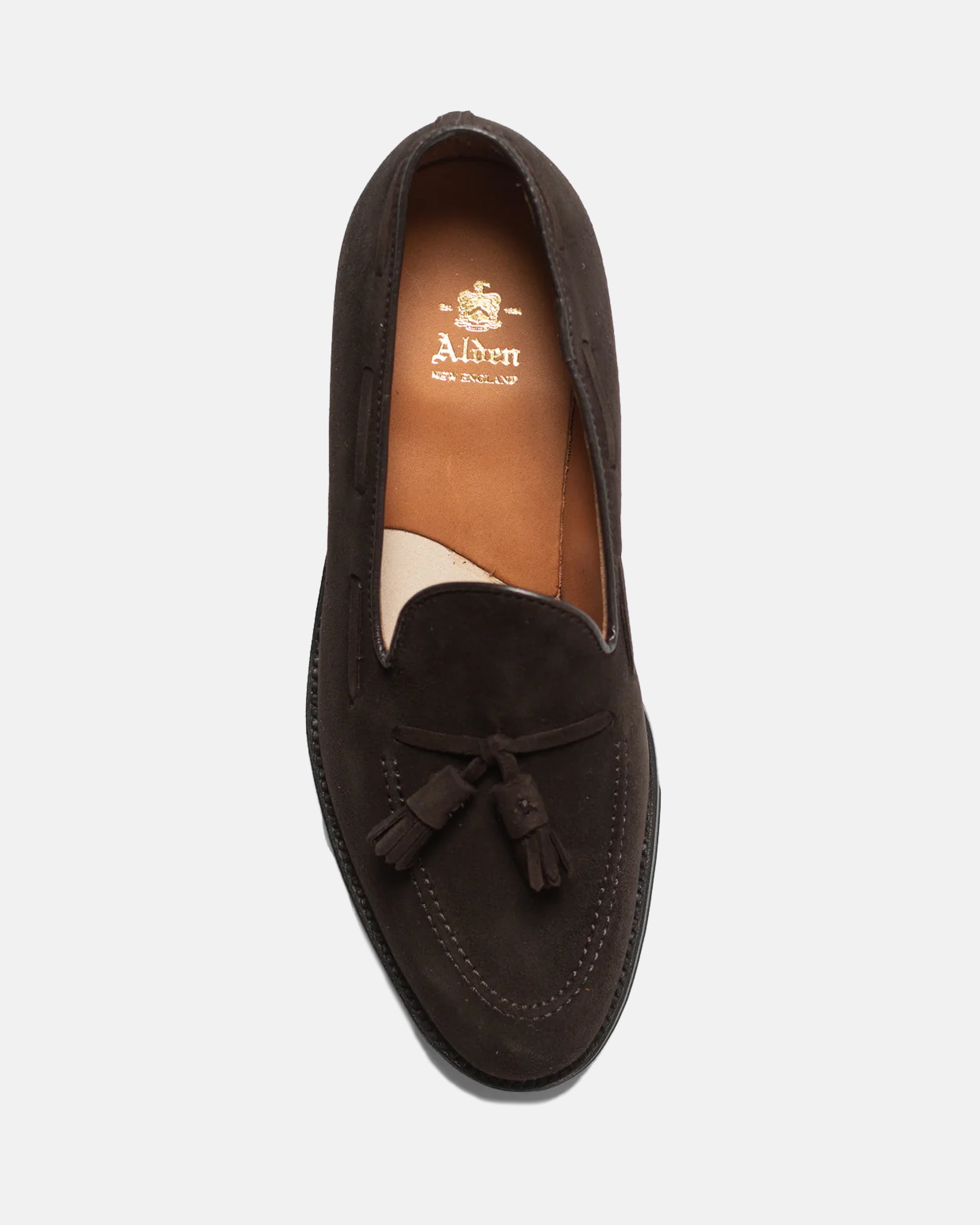 Made-in-America Mocha Suede Tassel Loafer