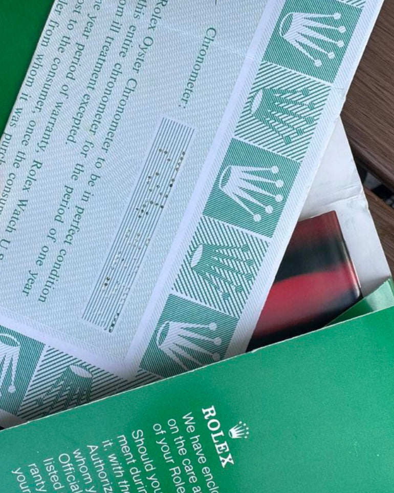 Rolex Black Dial Day-Date Reference 18038 in 18K Yellow Gold Full Set w/ Service Papers