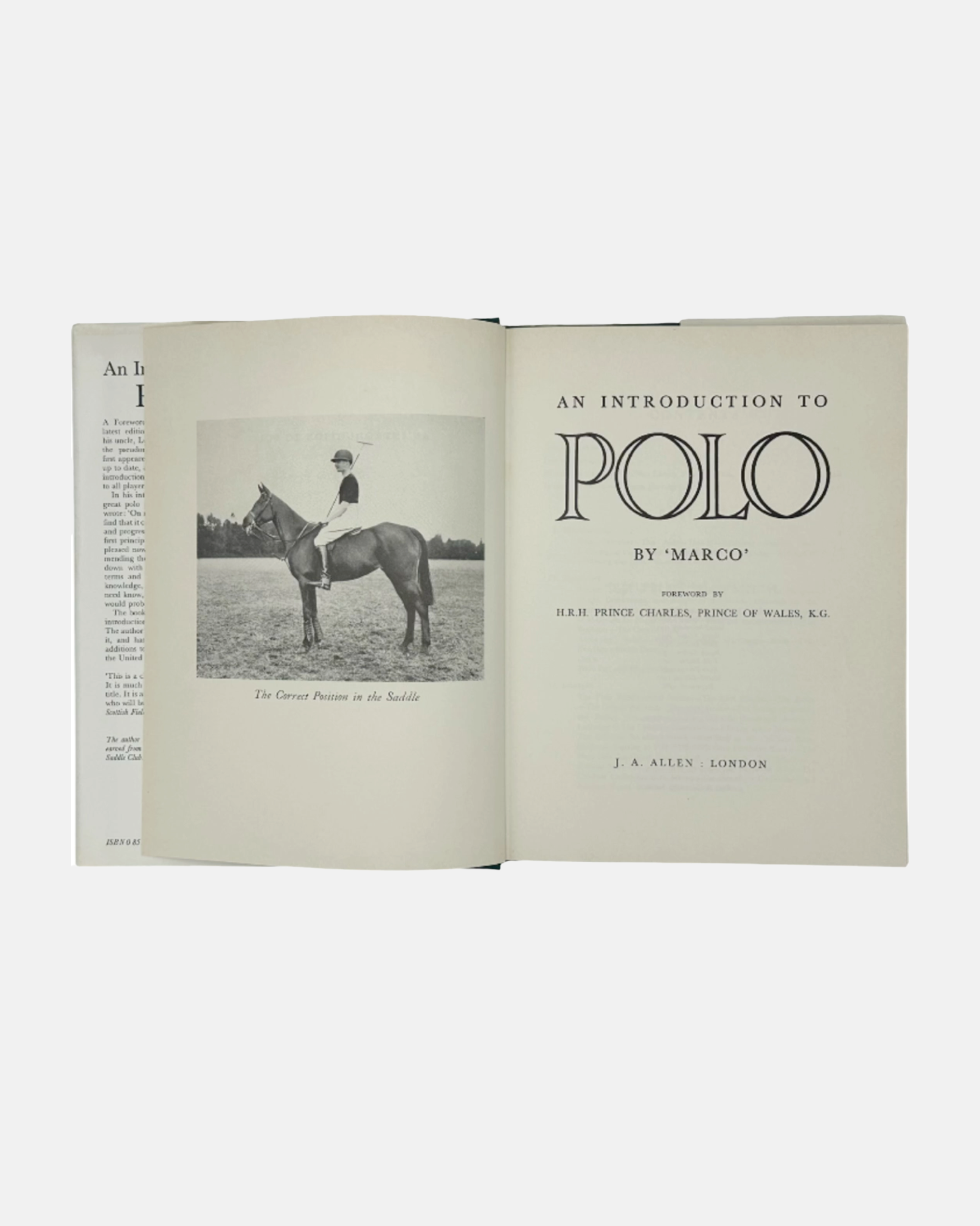 An Introduction to Polo by Marco 1982 Book Foreword by Charles, Prince of Wales