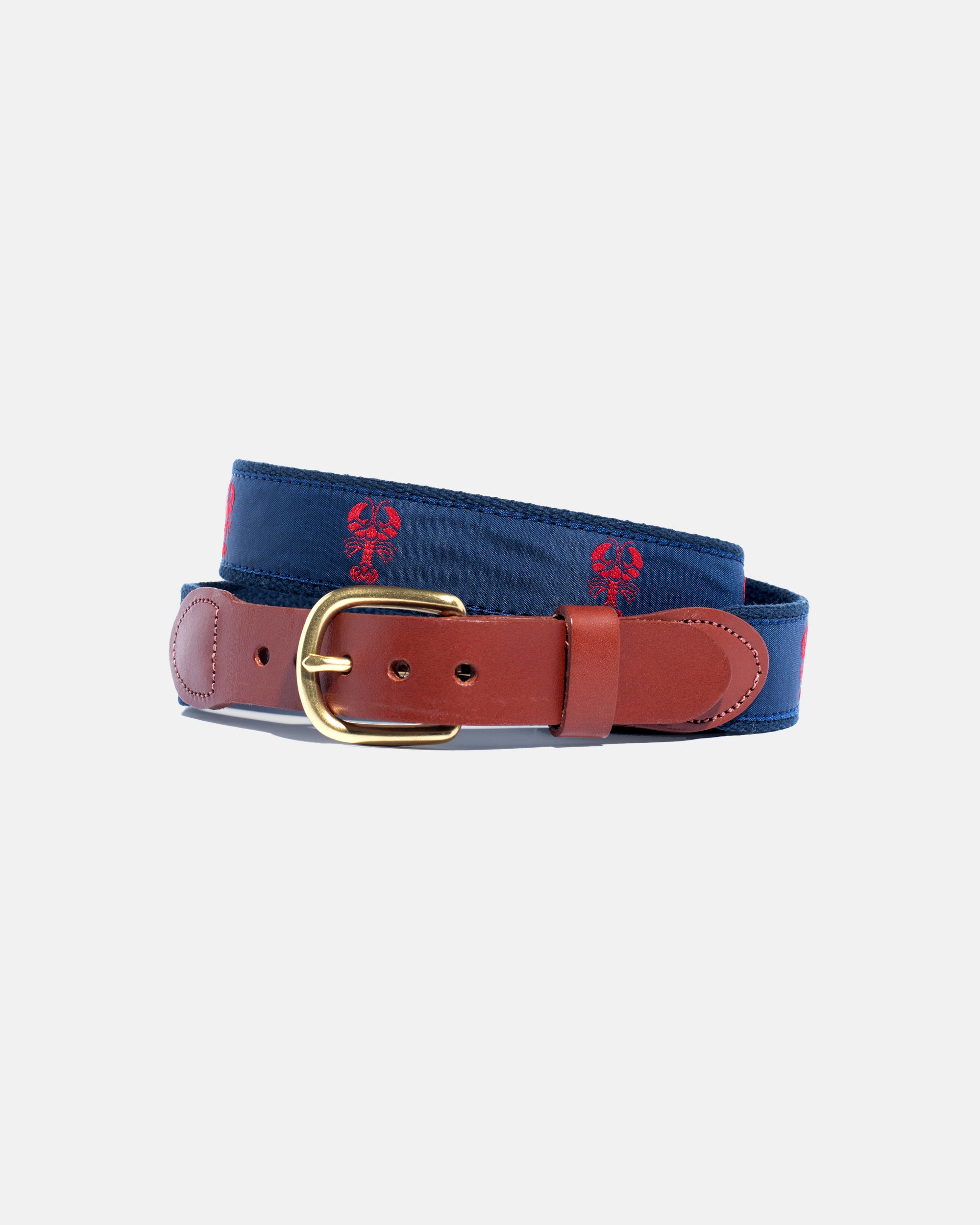 Made-in-USA Red Lobster Motif Belt