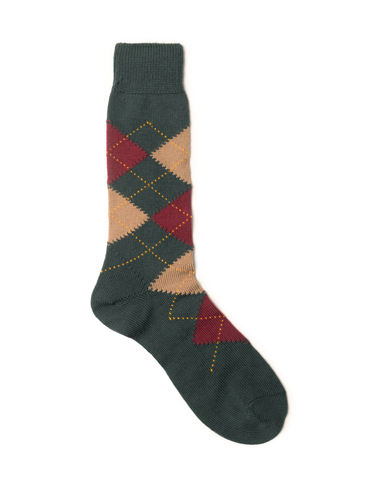 Green best sale argyle socks