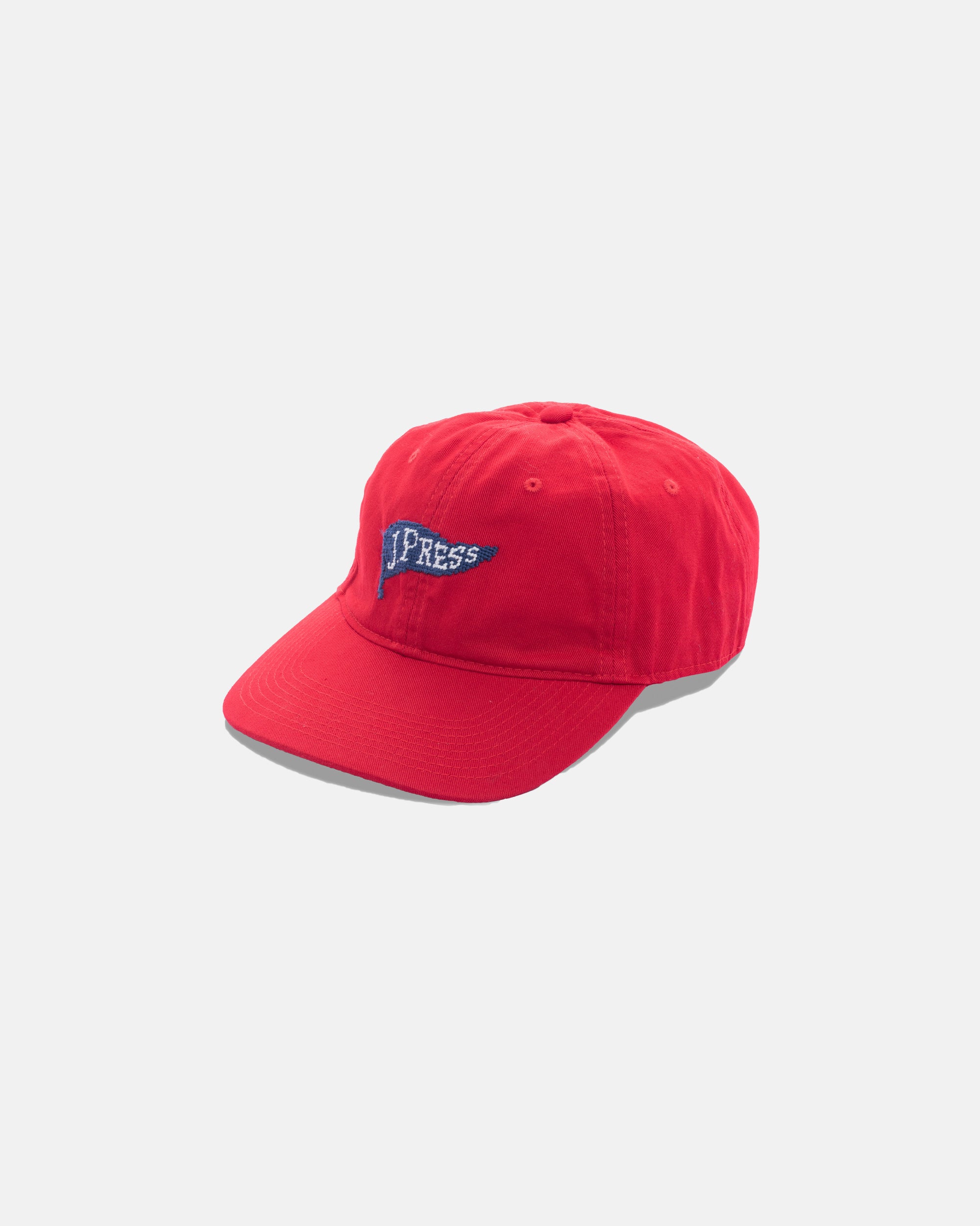 J. Press Burgee Red Needlepoint Hat