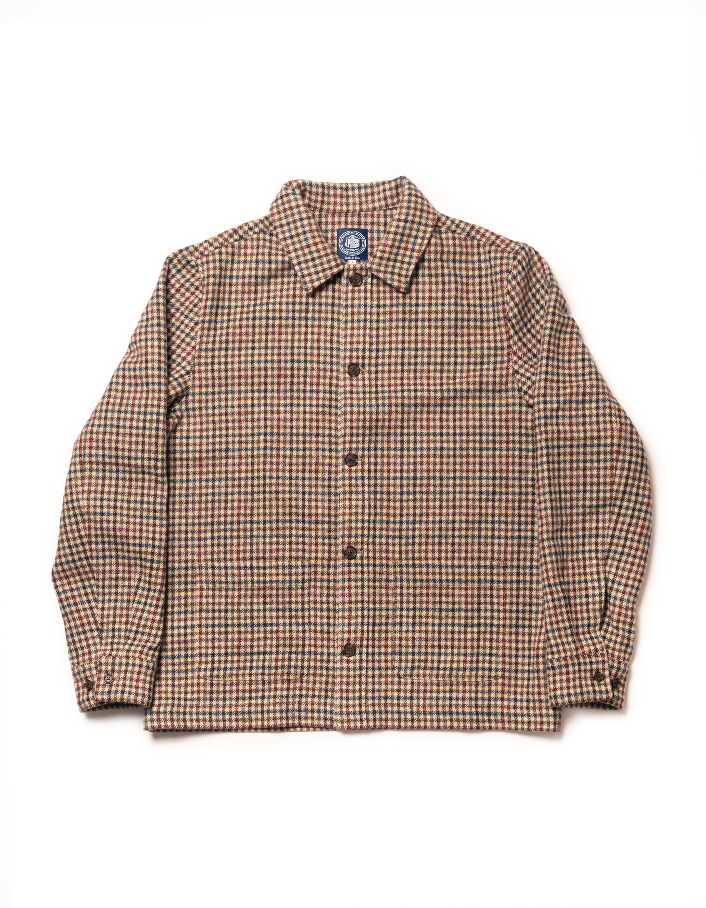 Multi Check Shirt Jacket in Lovat Mill Tweed | J. PRESS