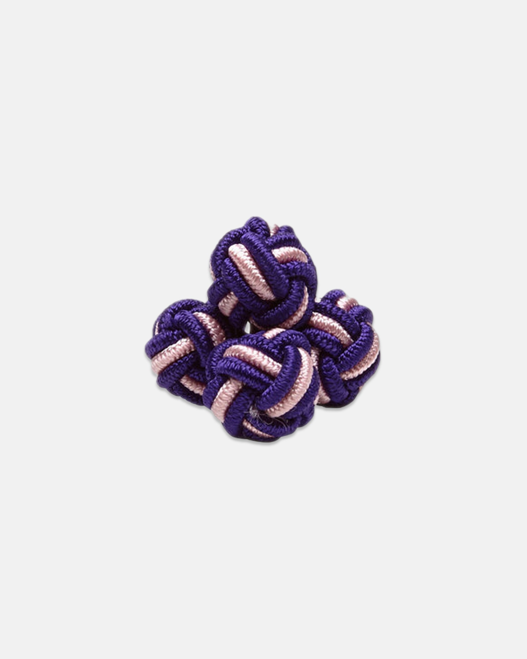 Purple & Pink Monkey's Fist Silk Knot Cufflinks