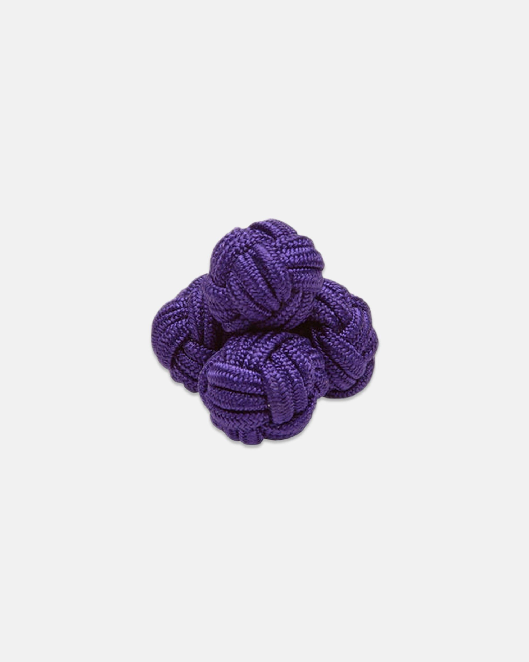 Purple Monkey's Fist Silk Knot Cufflinks