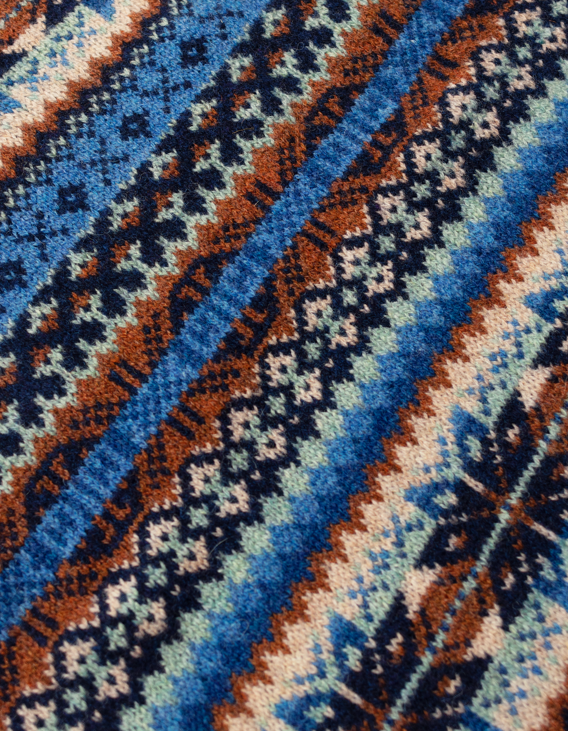 Made-in-Scotland Navy Fair Isle Sweater Vest