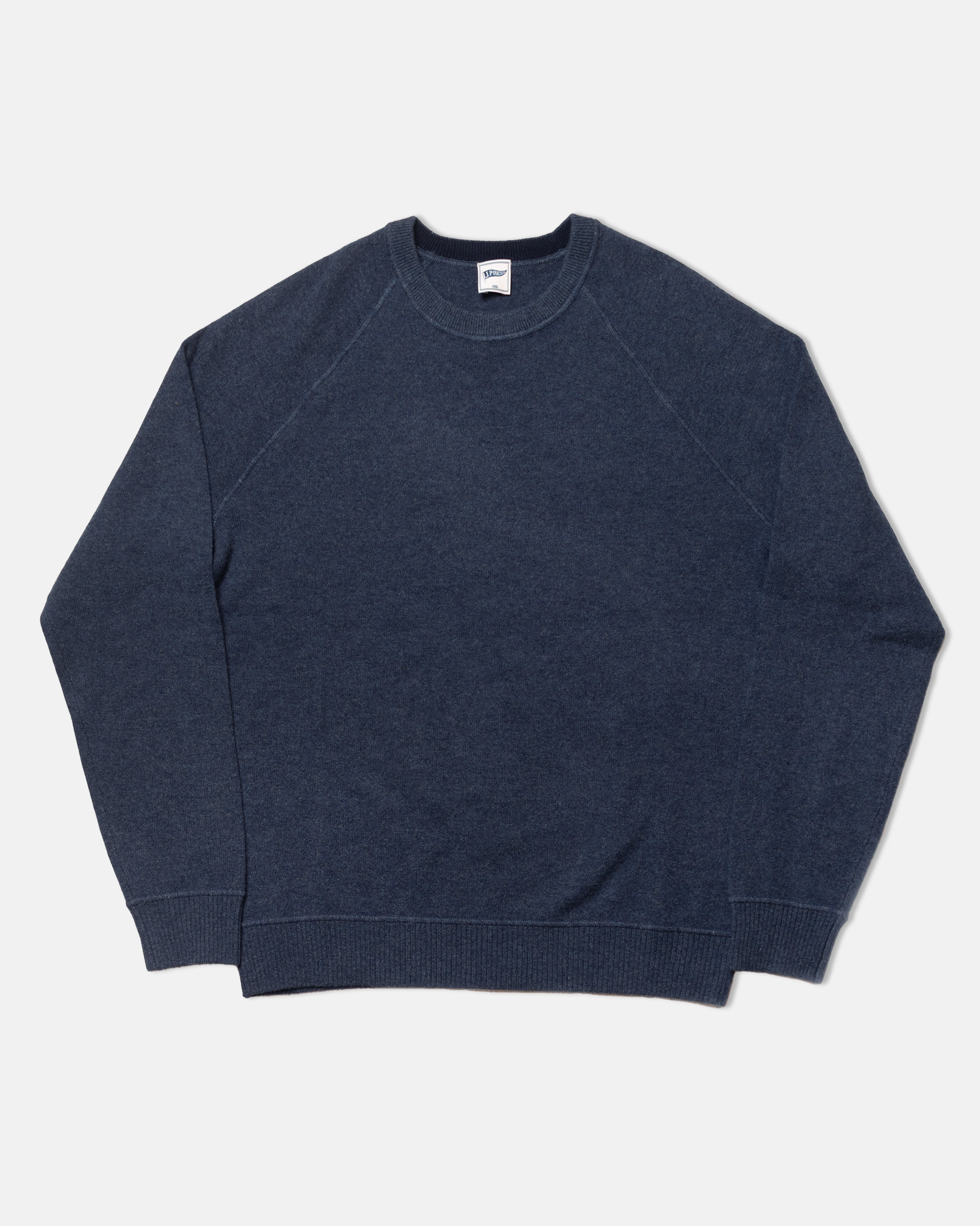 Denim Blue Cashmere Crewneck Sweater - Trim Fit
