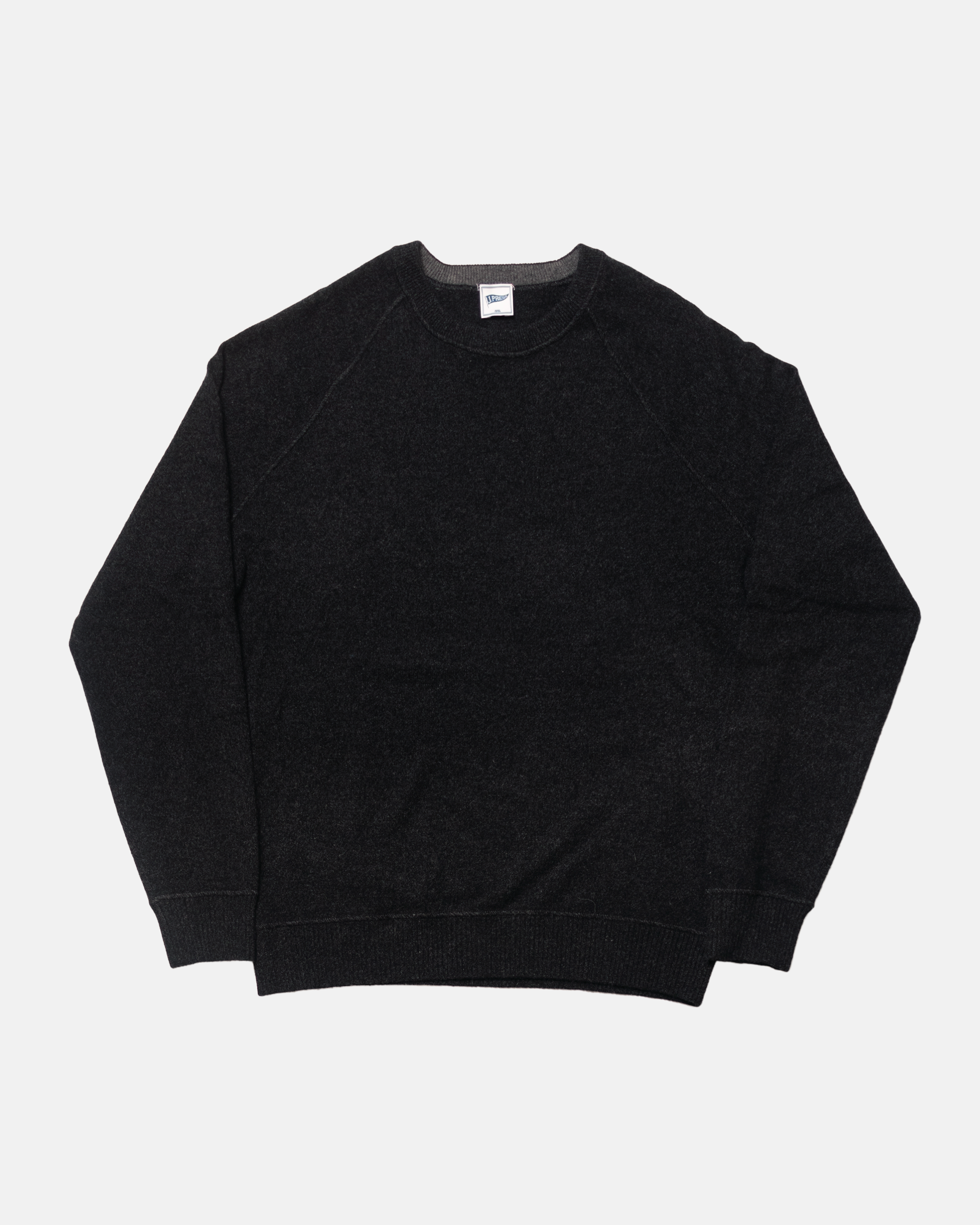 Charcoal Cashmere Crewneck Sweater - Trim Fit
