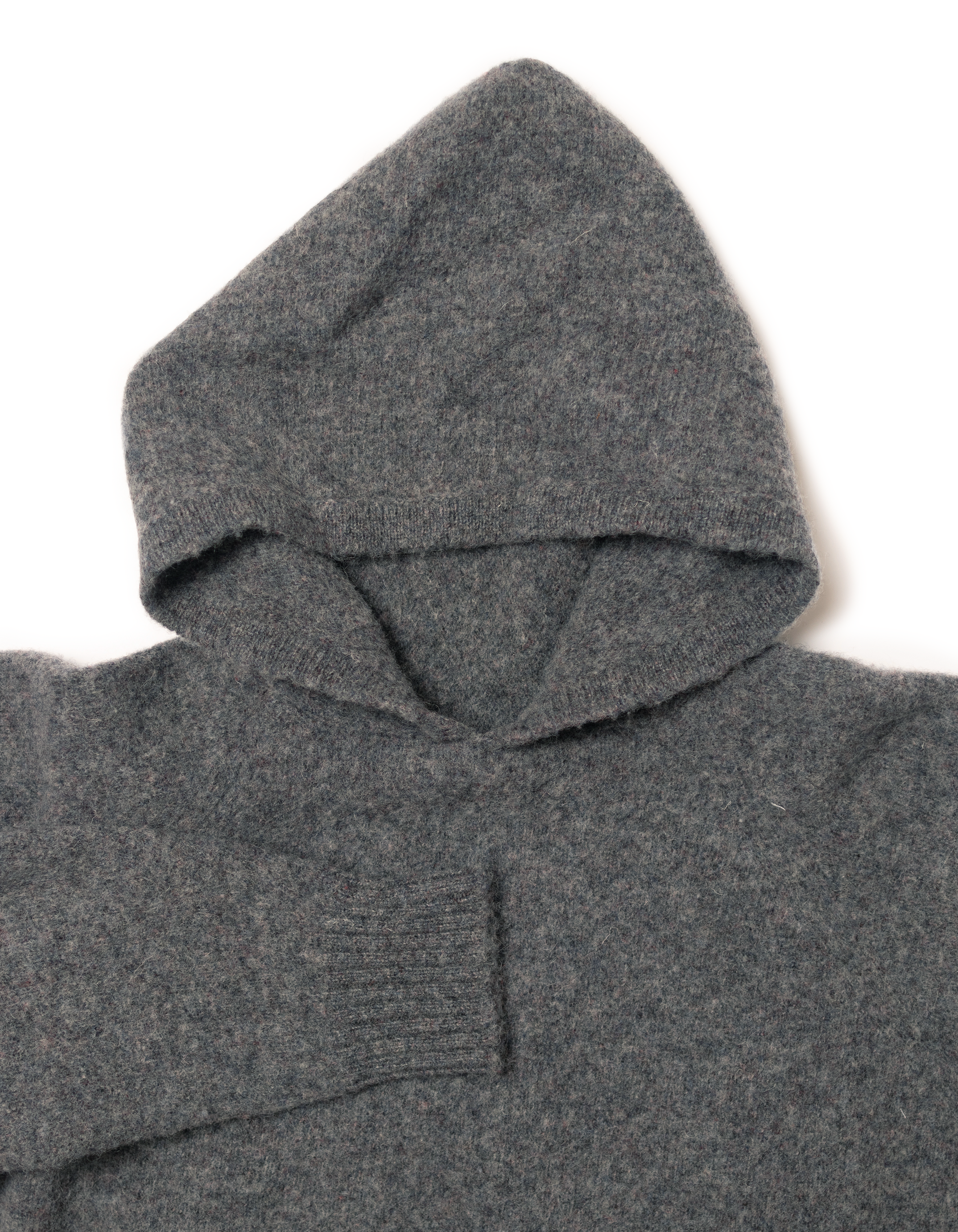 Made-in-Scotland Grey Marl Shaggy Dog Hoodie - Trim Fit