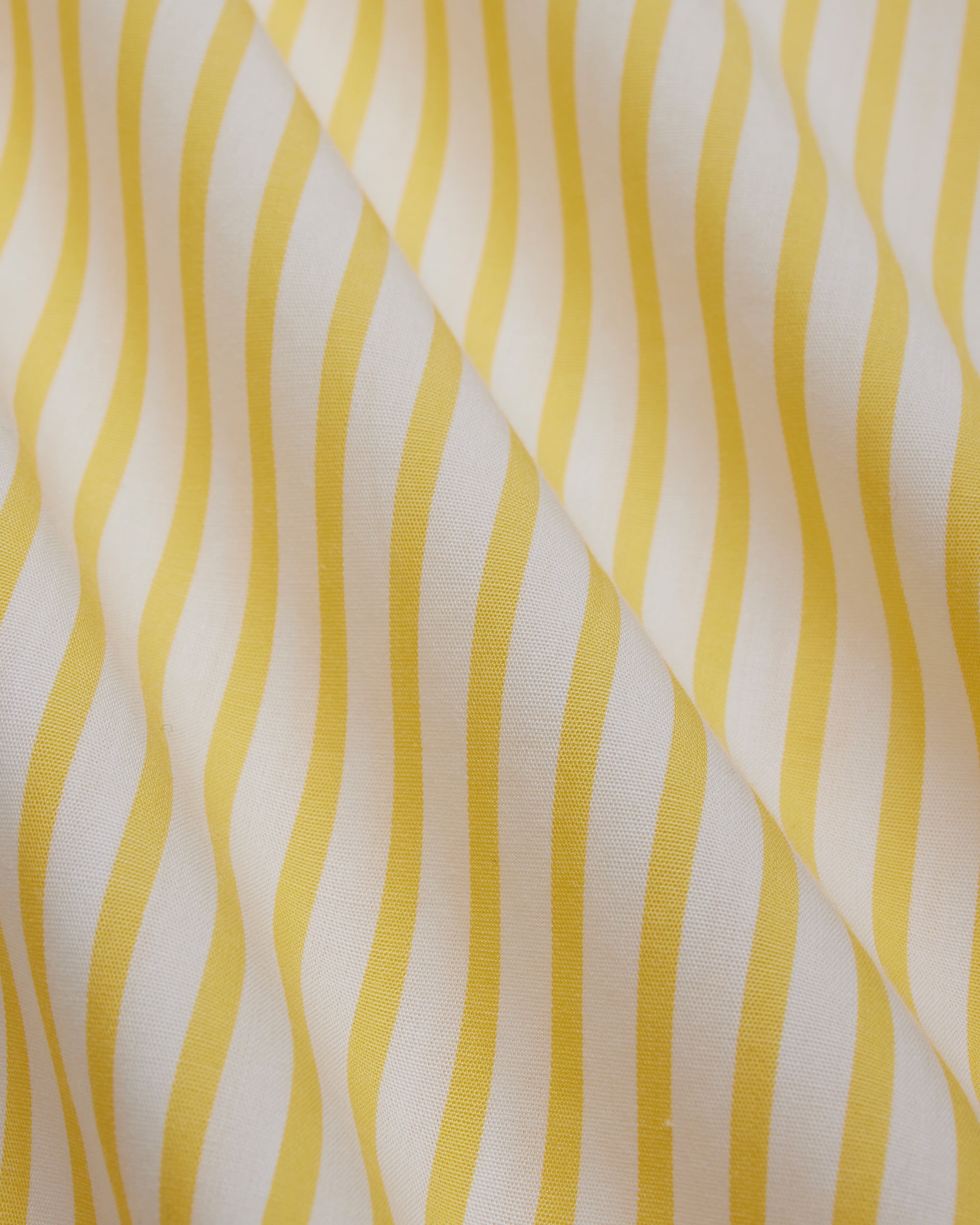 Made-in-Canada Yellow Butcher Stripe Broadcloth Button Down Shirt - Classic Fit