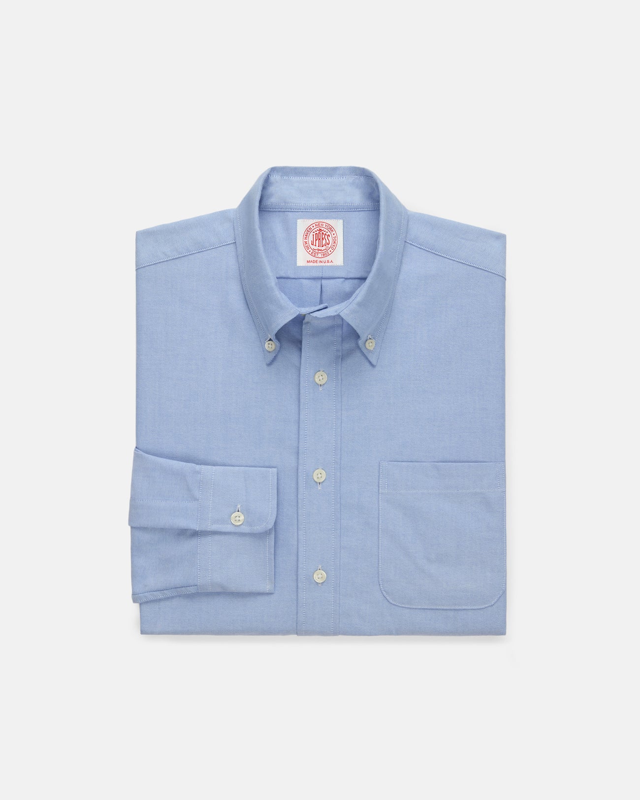 Made-in-USA Blue Oxford Cloth Button Down Shirt - Regular Fit