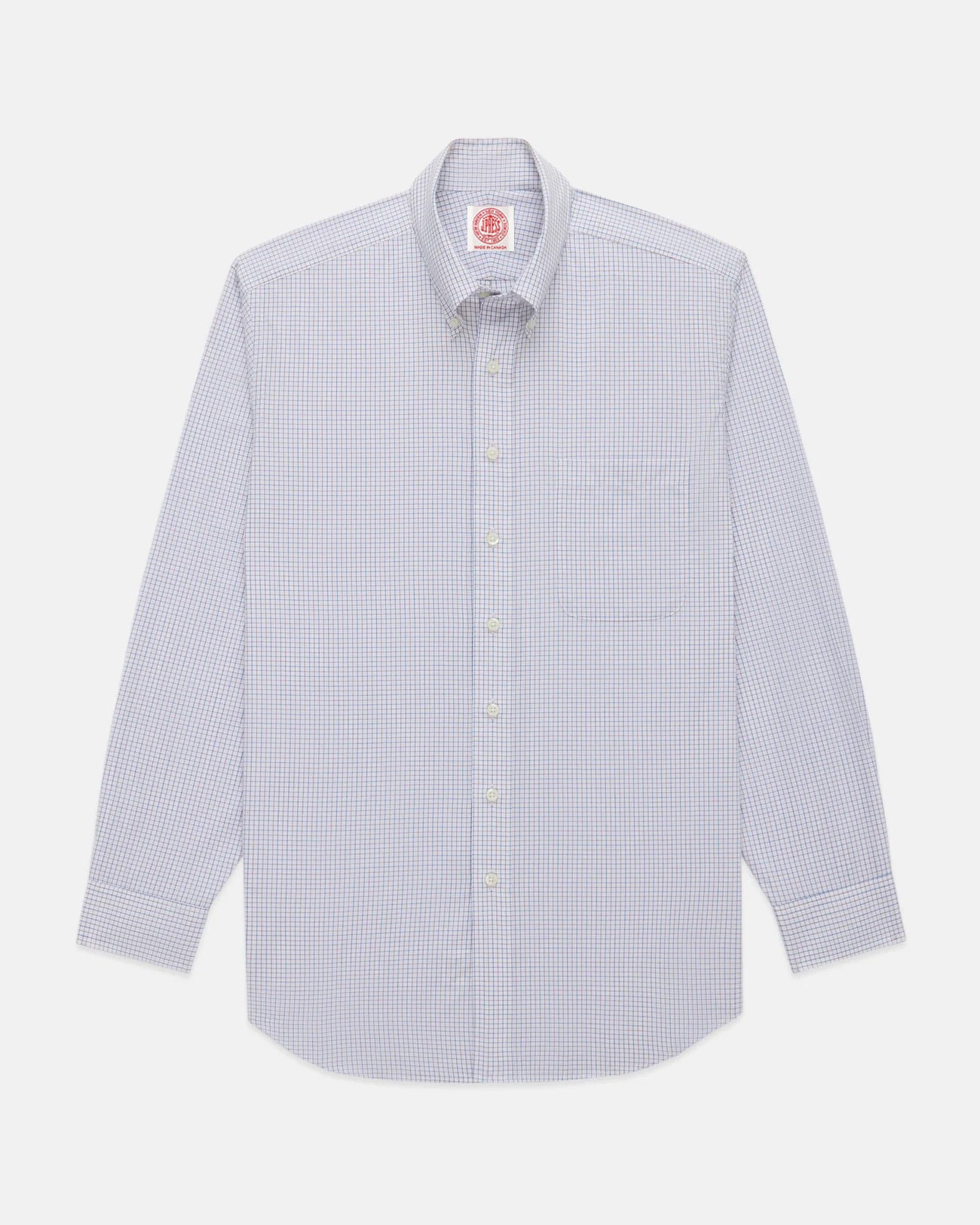 Made-in-Canada Purple & Blue Tattersall Button Down Shirt - Classic Fit