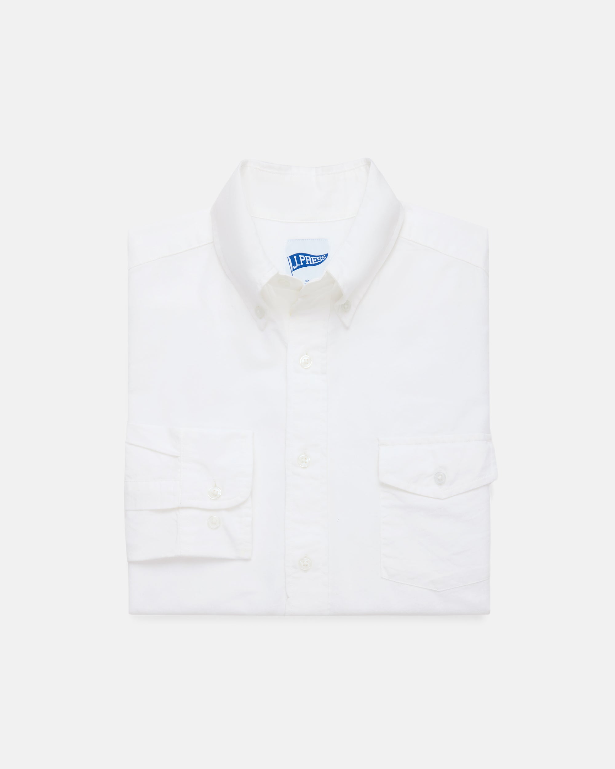White Sleeve Stripe Oxford Shirt