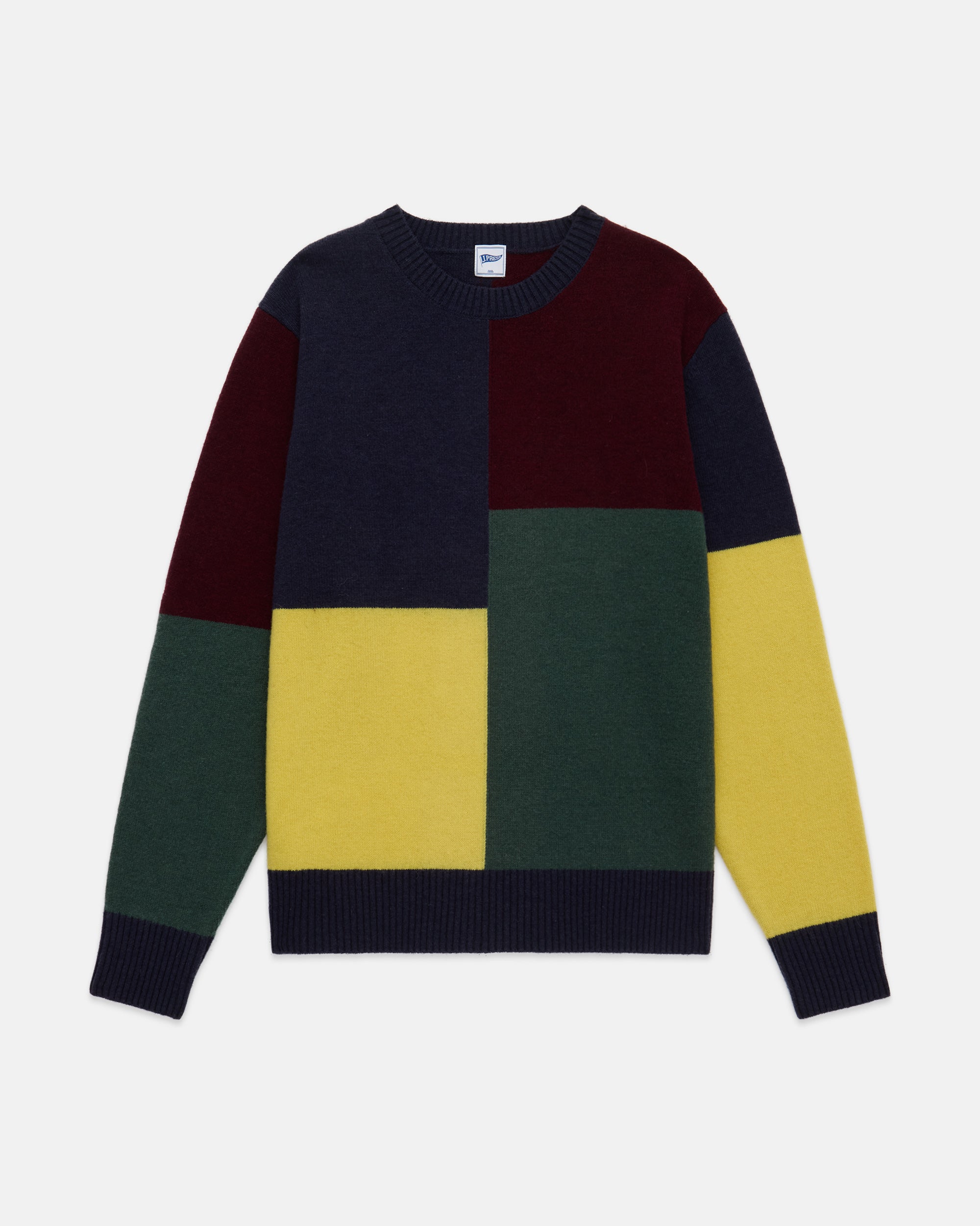 Wool Panelled Fun Sweater - Trim Fit