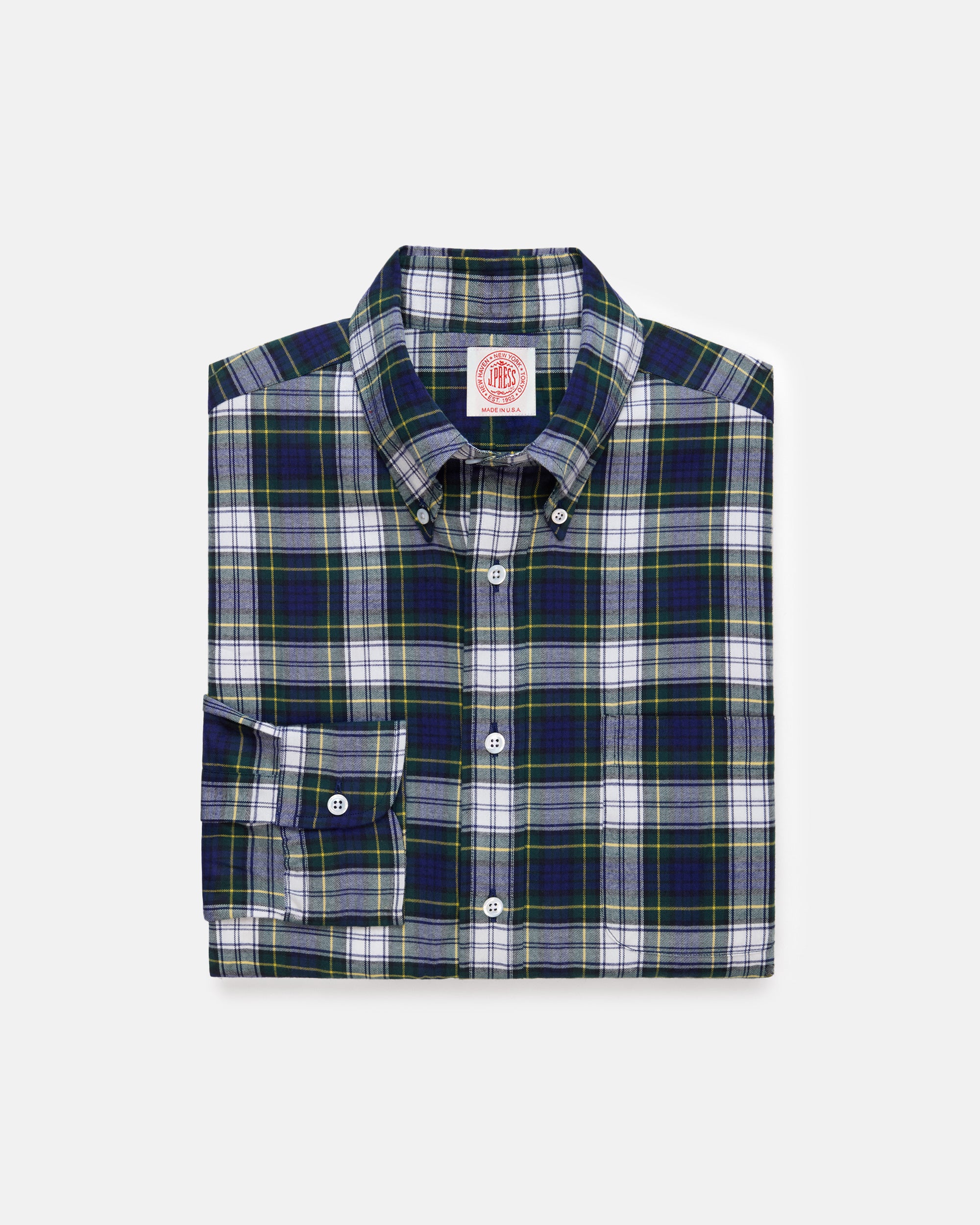 Made-in-USA Dress Gordon Tartan Flannel Sport Shirt - Classic Fit