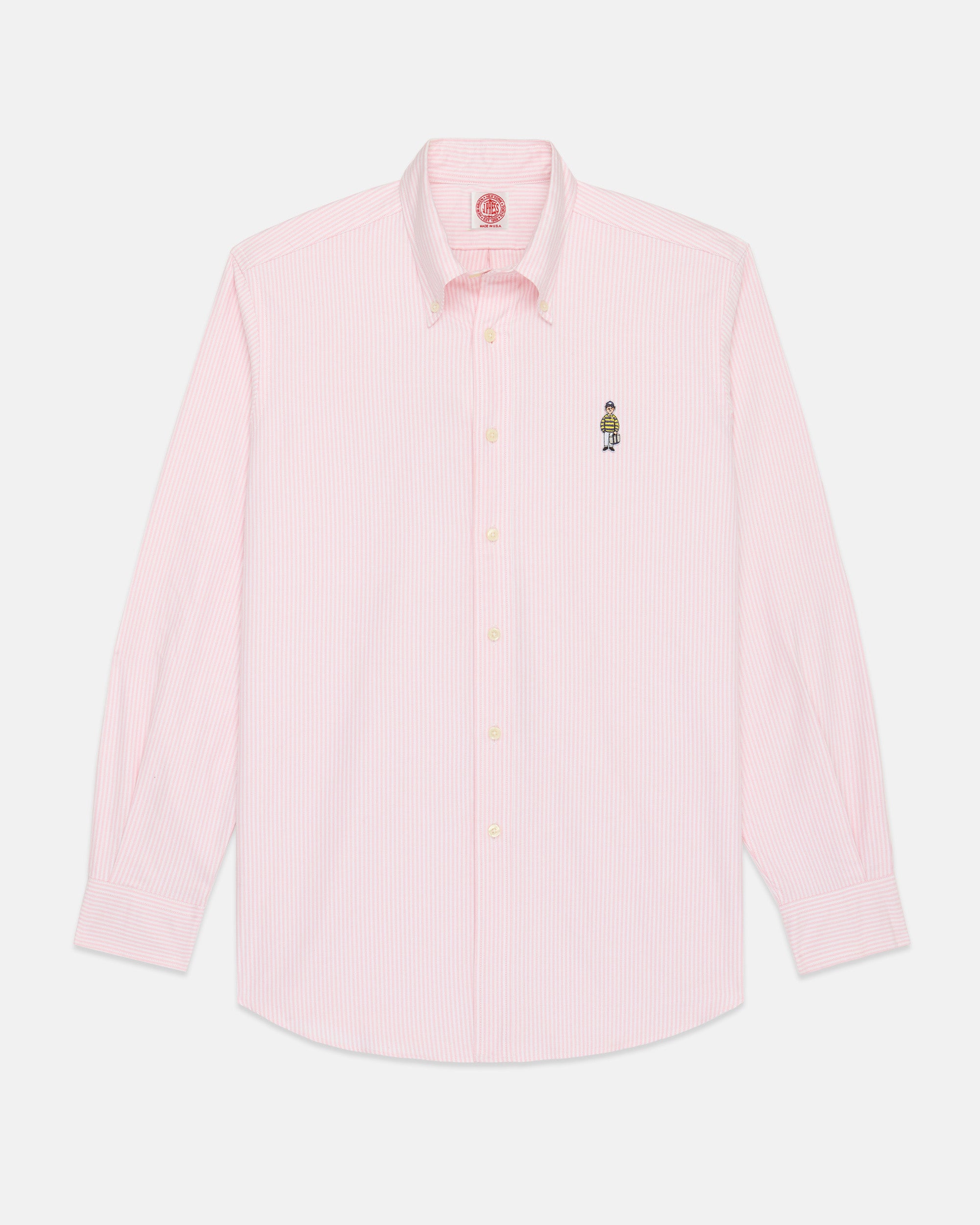 Made-in-USA "Ivy Guy" Pink University Stripe Oxford Cloth Shirt - Classic Fit