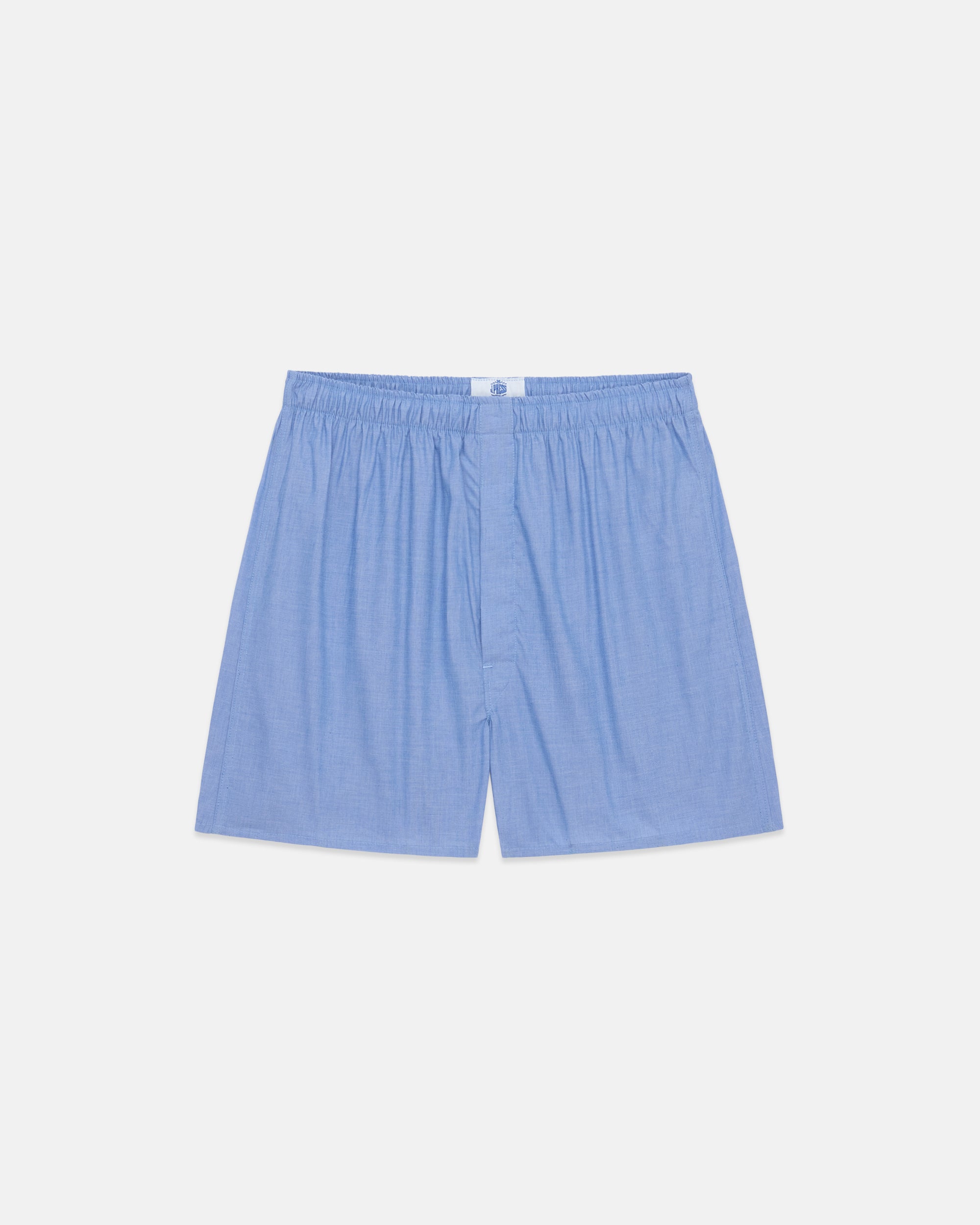 Made-in-USA Blue End-On-End Cotton Boxers