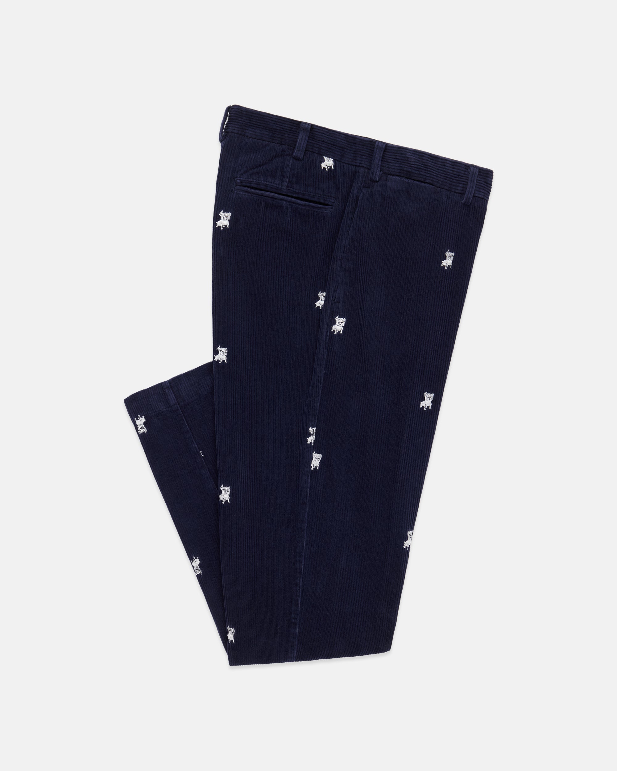 Bulldog Wide Navy Wale Corduroy Critter Pant