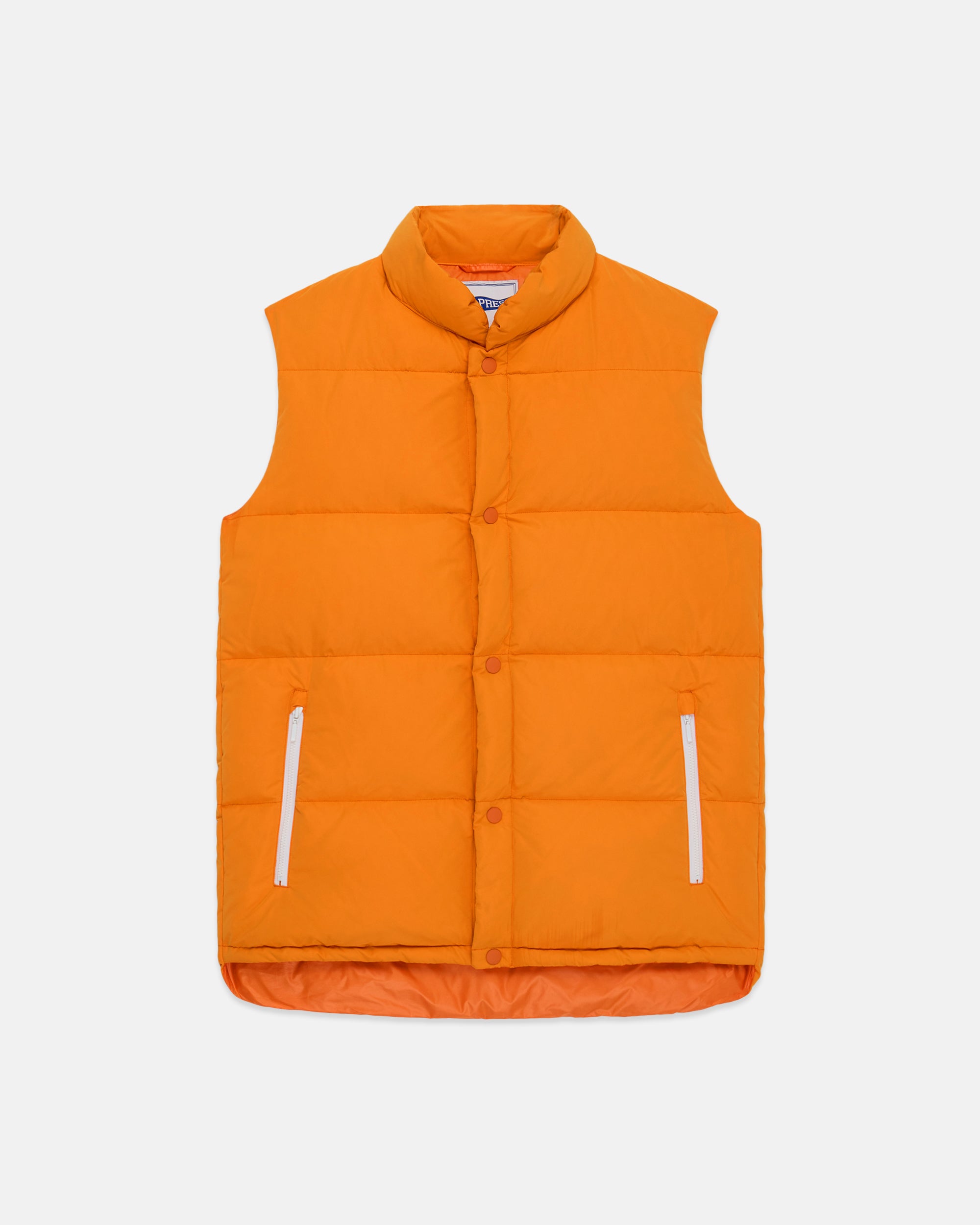 Orange Down Puffer Vest - Trim Fit