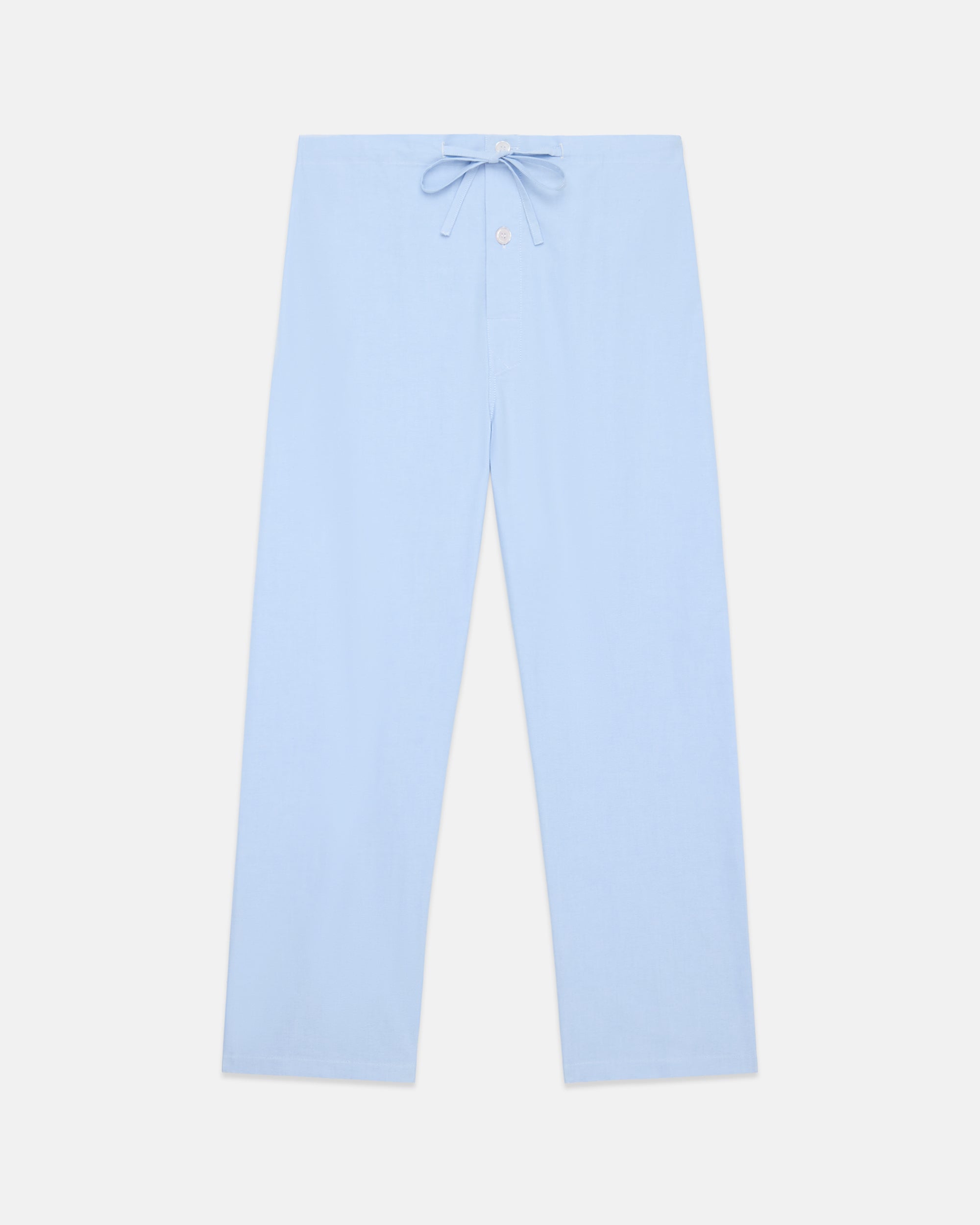 Solid Cotton Oxford Cloth Pajamas