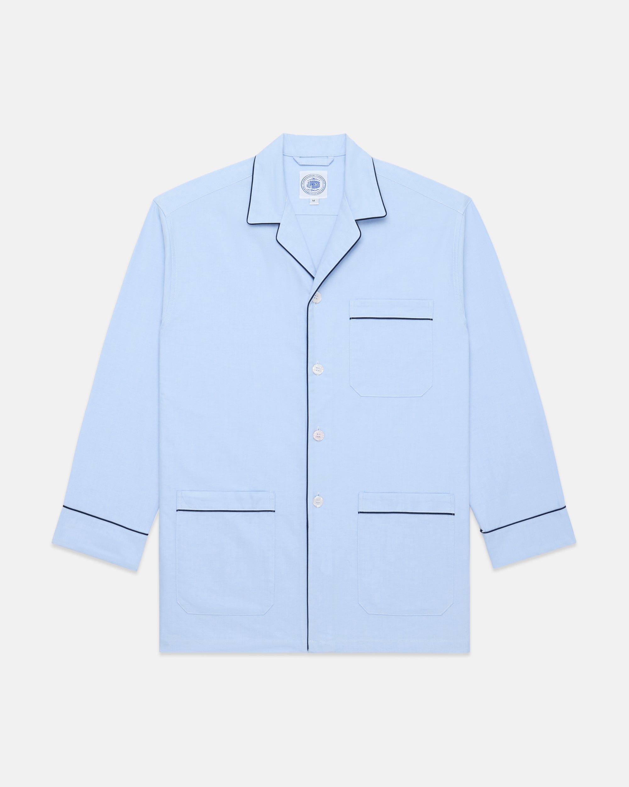 Solid Cotton Oxford Cloth Pajamas