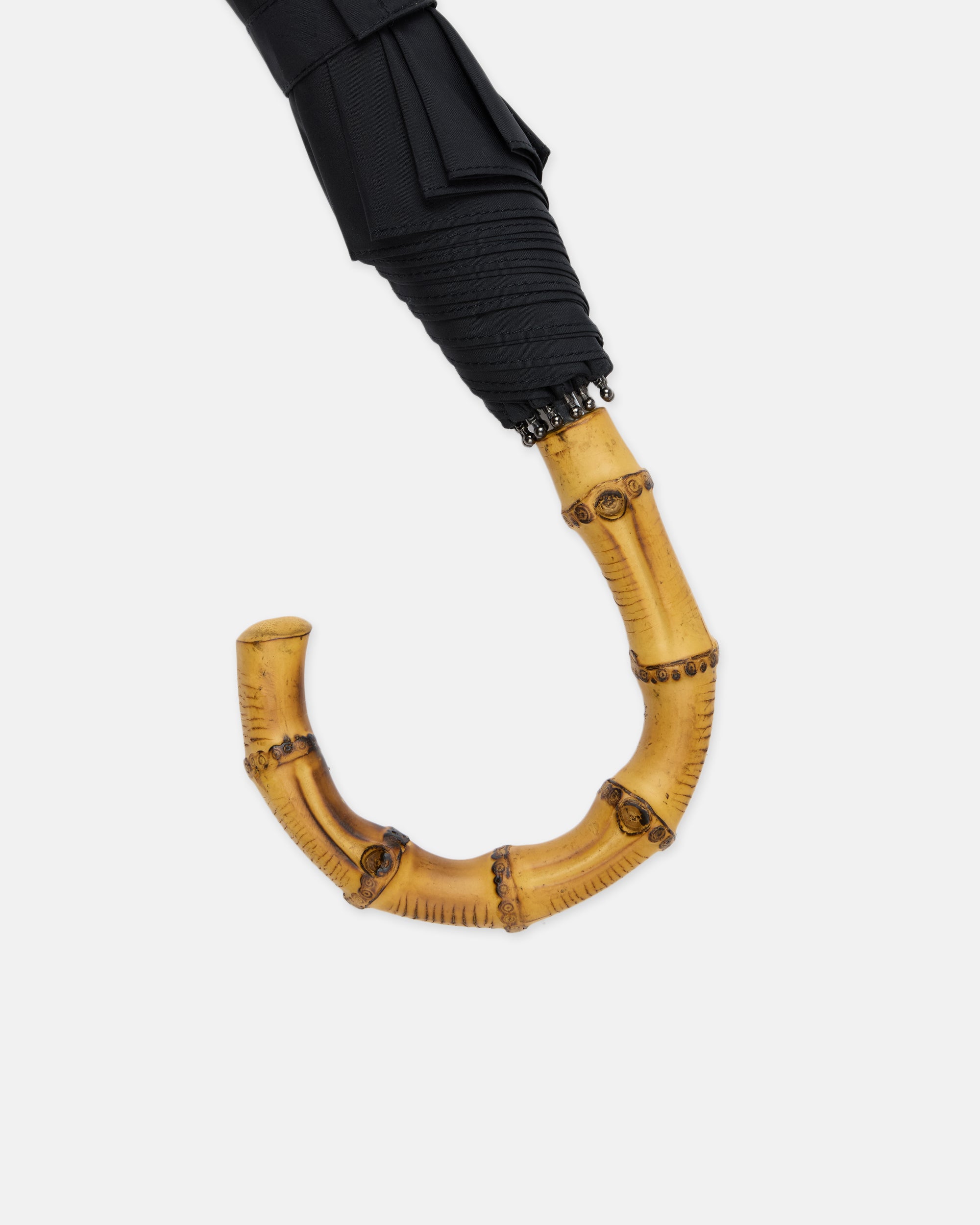 Made-in-England Black Fox Frame Folding Umbrella