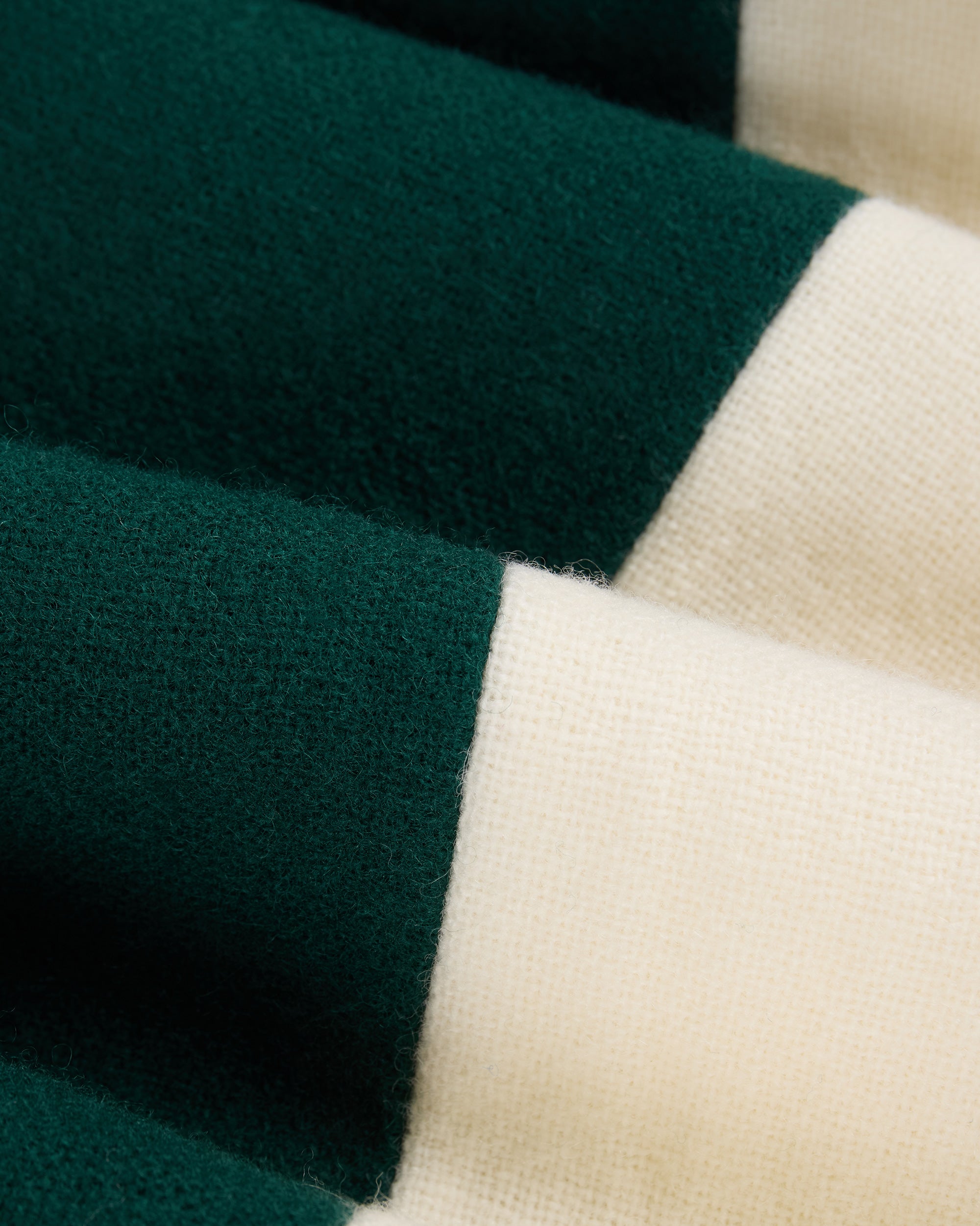 Made-in-England Green & White Wool Schoolboy Muffler